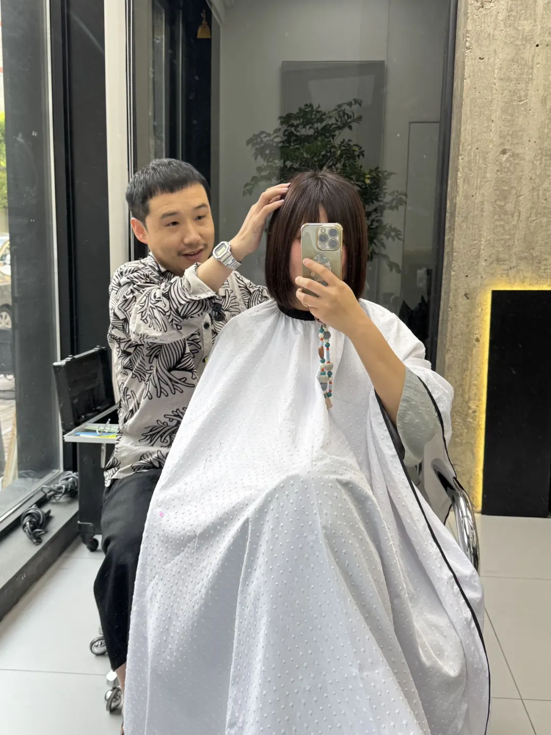 在沈阳染上了心心念念的韩系显白发色了