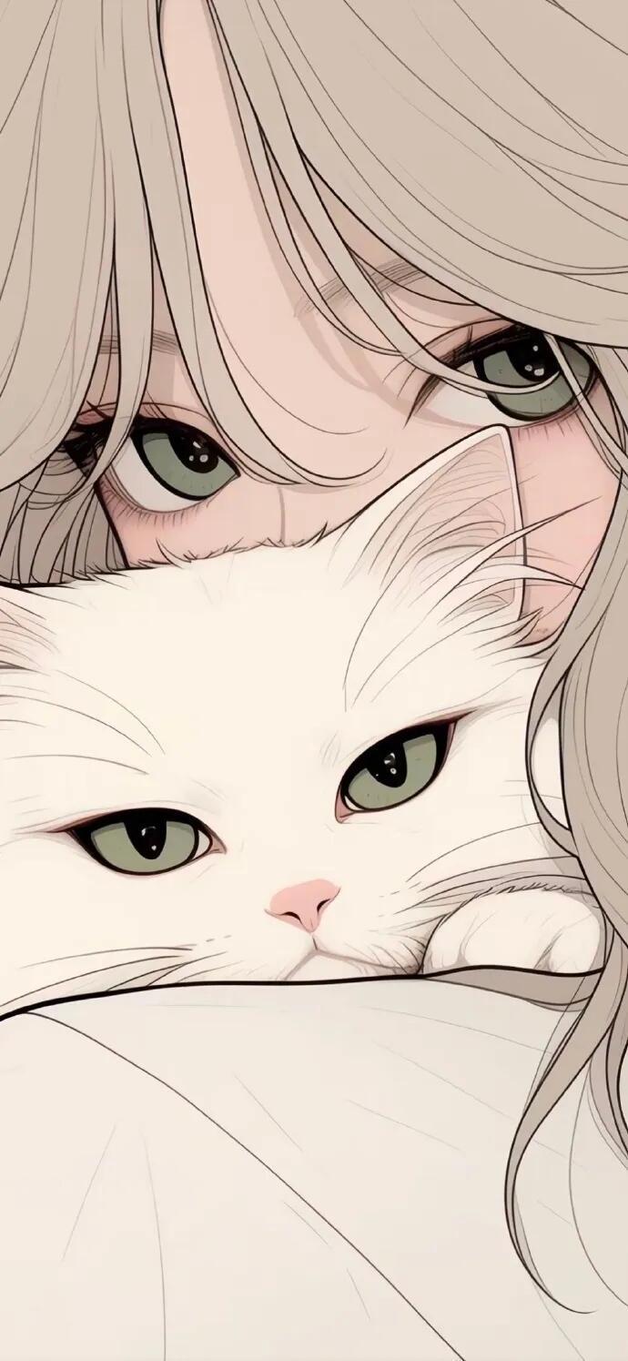 少女和猫 ​​​