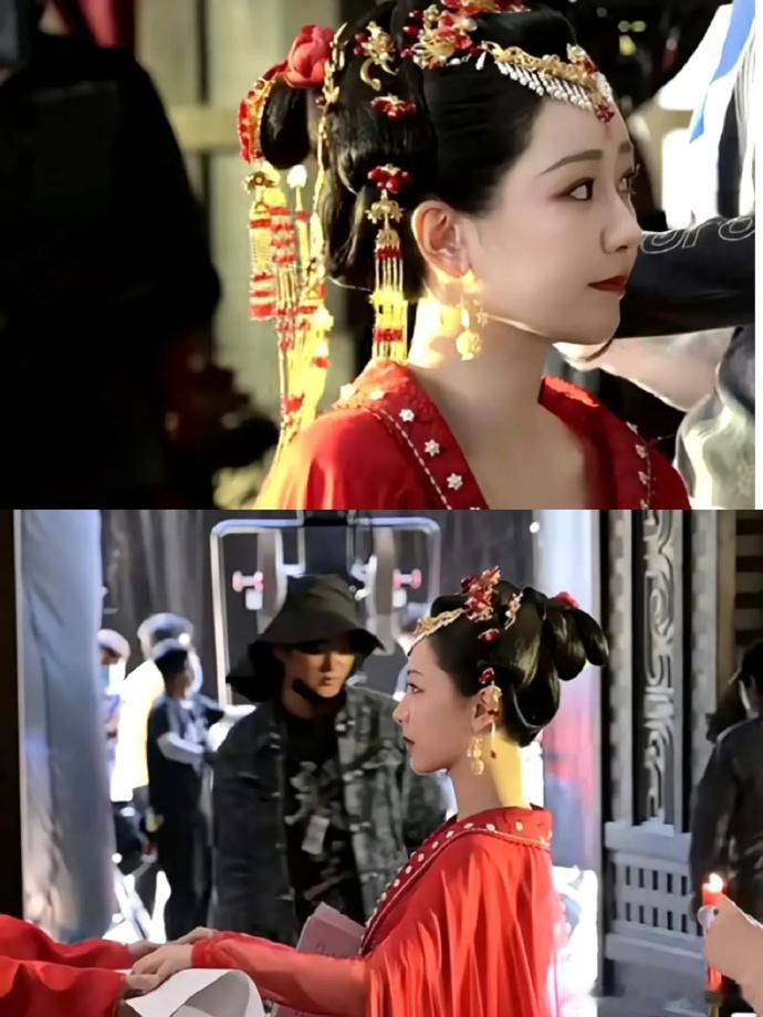 《长相思》原来小夭和涂山璟大婚的造型，后面的吊坠都拿掉了，花絮里戴着，正片里没有