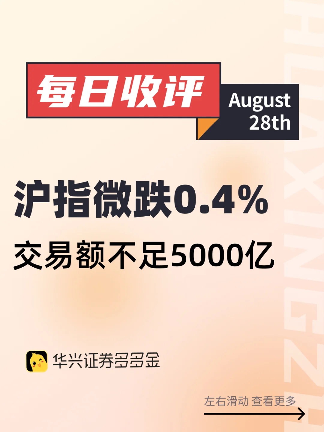 今日收评｜沪指微跌0.4%，交易额不足5000亿