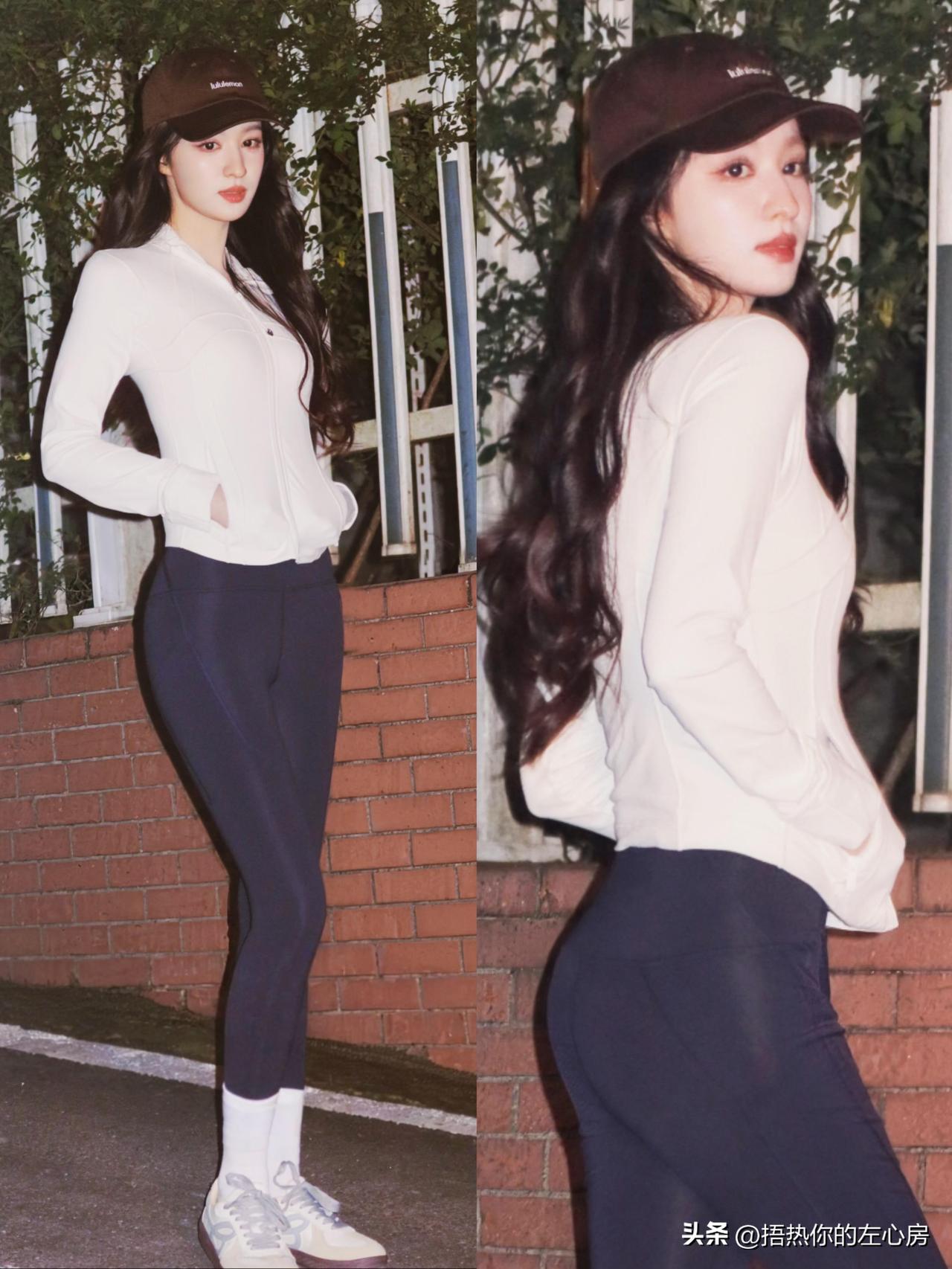 王楚然的鲨鱼裤穿搭，才懂好身材对基础款的加持

鲨鱼裤可以说是最考验身材的单品，