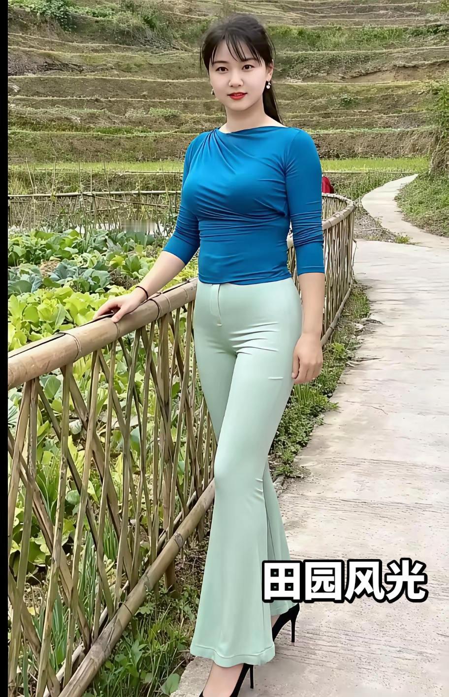 田园风光中的时尚穿搭，清新自然，美不胜收！