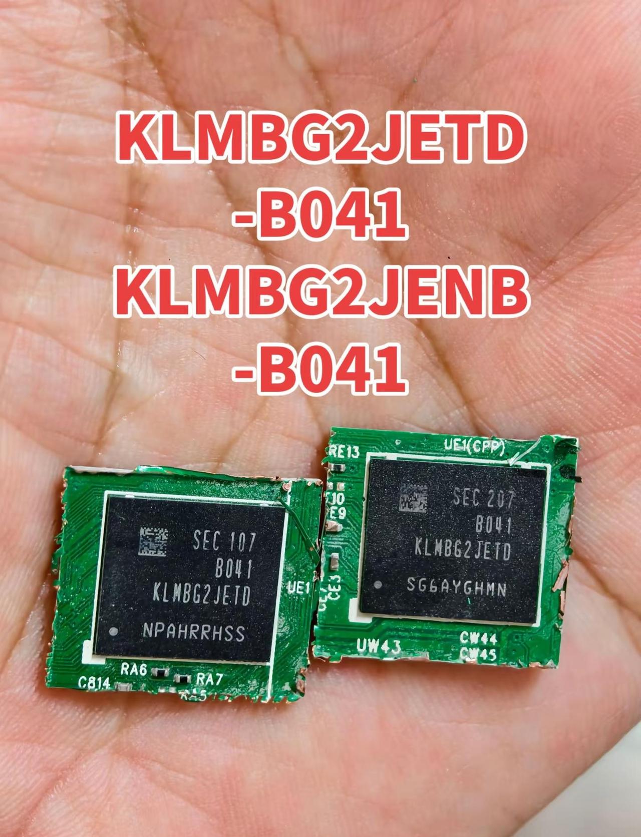 KLMBG2JETD-B041KLMBG2JENB-B041，EMMC，三星旧货