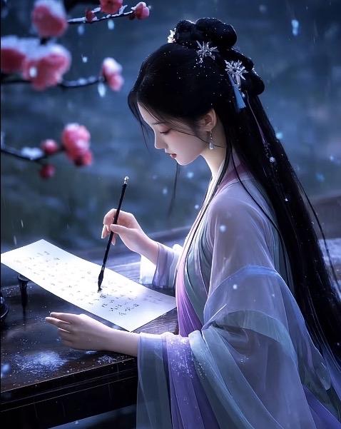 上联：花前我是题诗客
下联：竹下君为煮茗茶