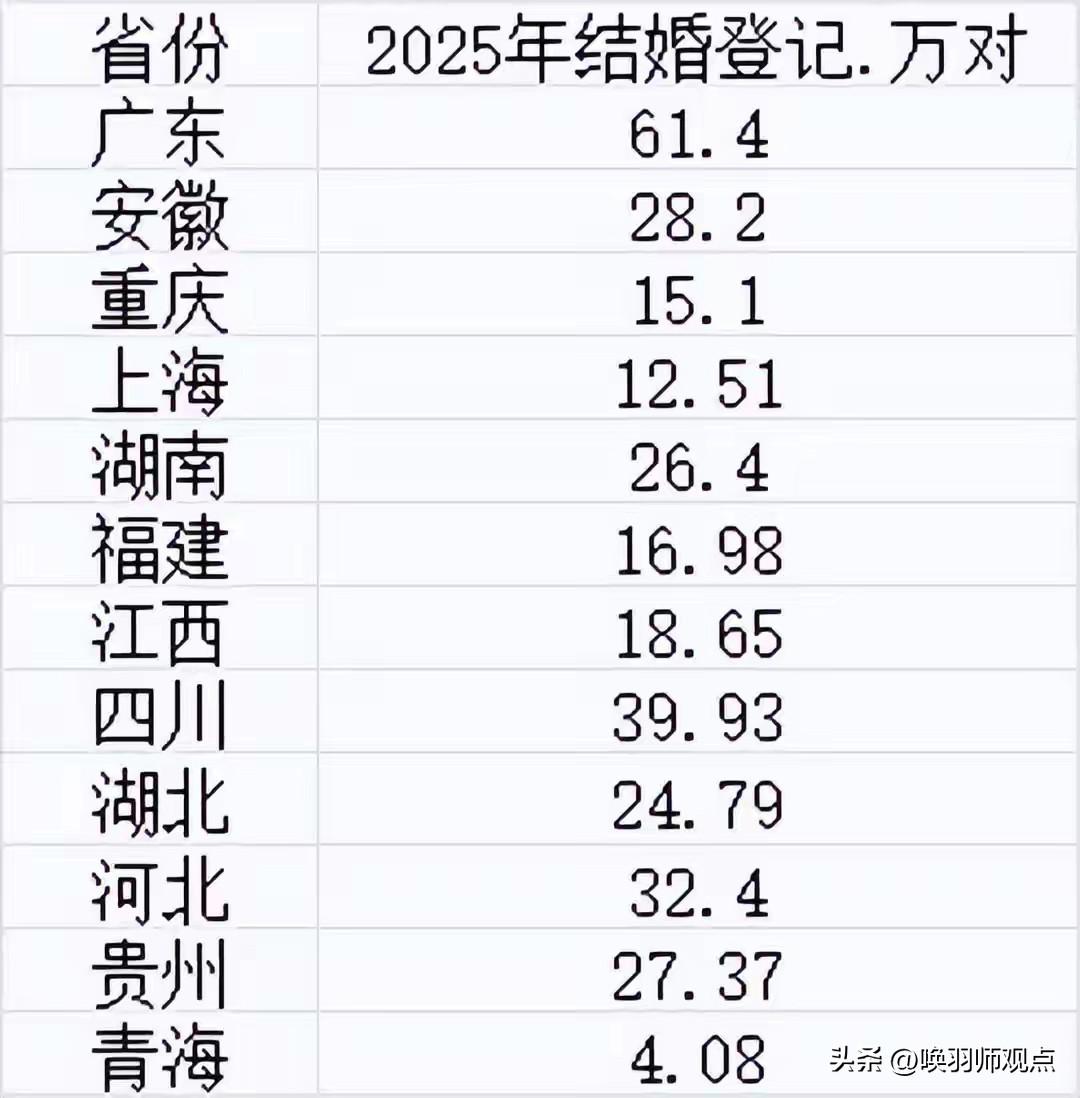 2026年3月发布2025年婚姻登记数据：全国676.3万对，增10.76%；上