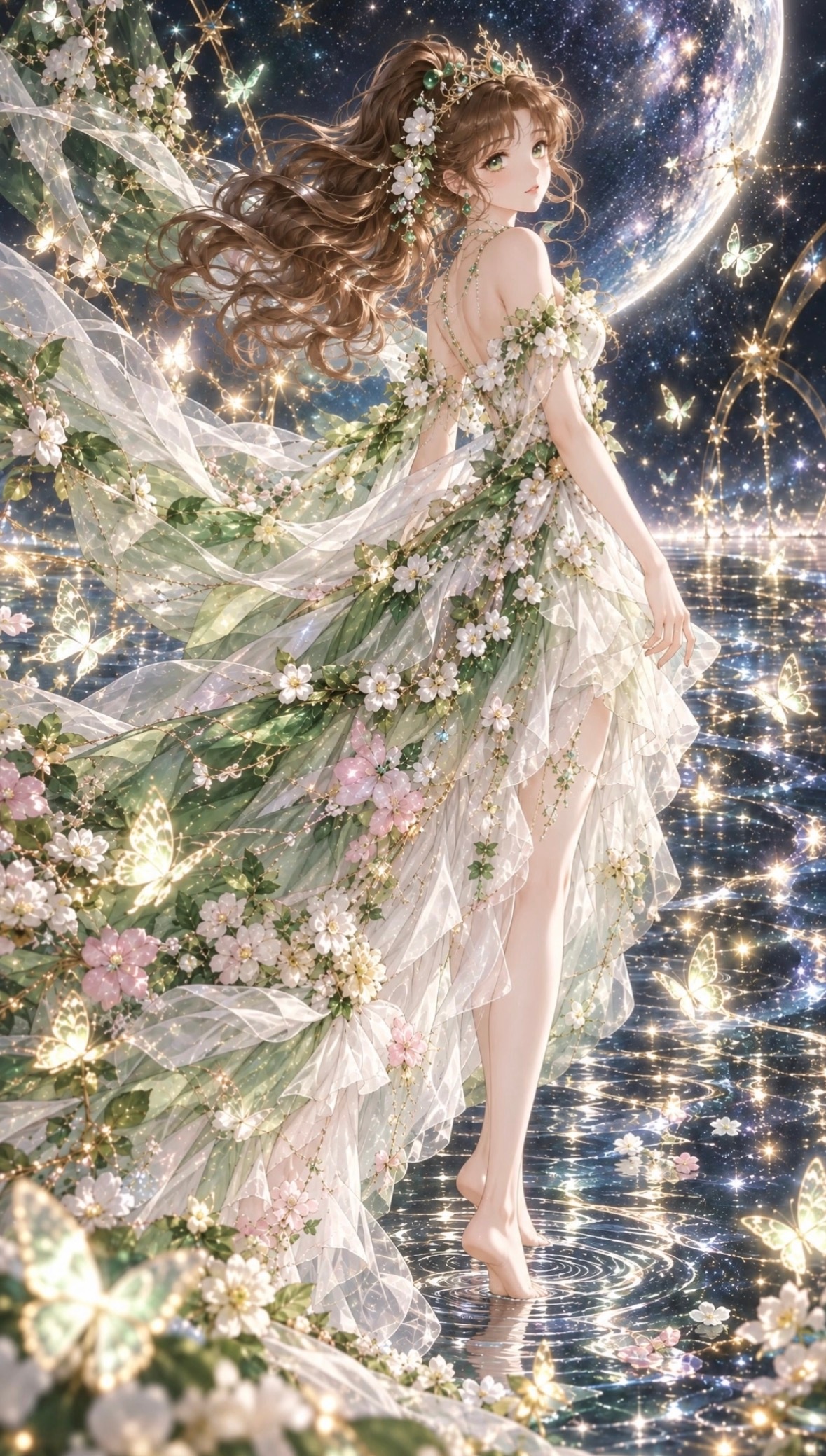 星海为海，繁花作裳，星光为冠！✨谁能拒绝这样的画面啊～赤脚站在波光粼粼的星海里，
