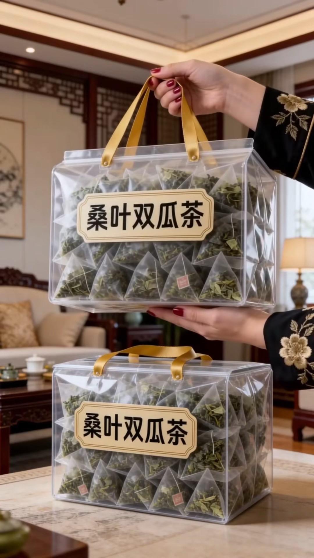 桑叶双瓜茶，老桑叶配双瓜，草本好配方，独立小包随身带，清润解腻，日常养生必备！