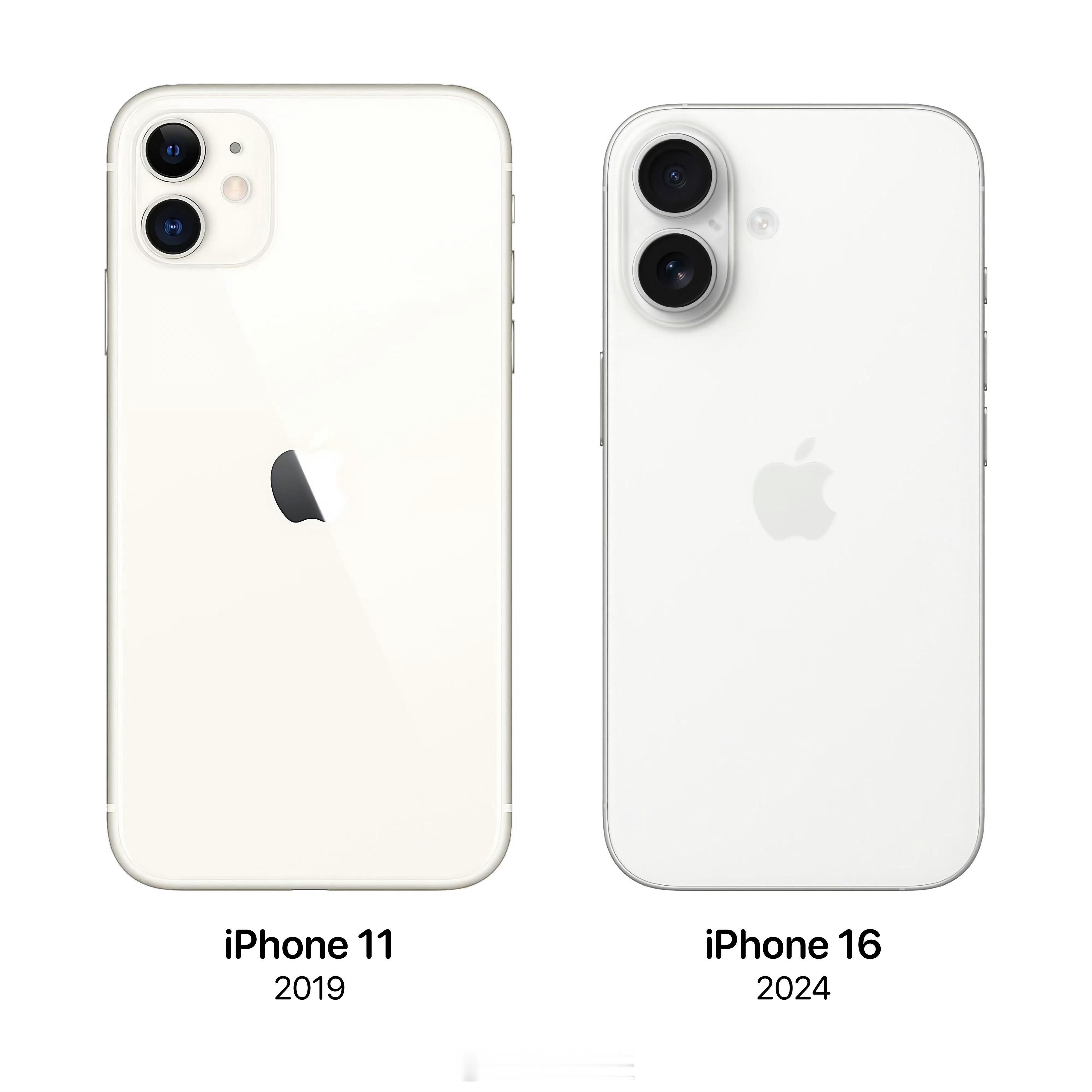 iPhone 11和iPhone 16，5年的差别，哪个最好看呢？[doge] 