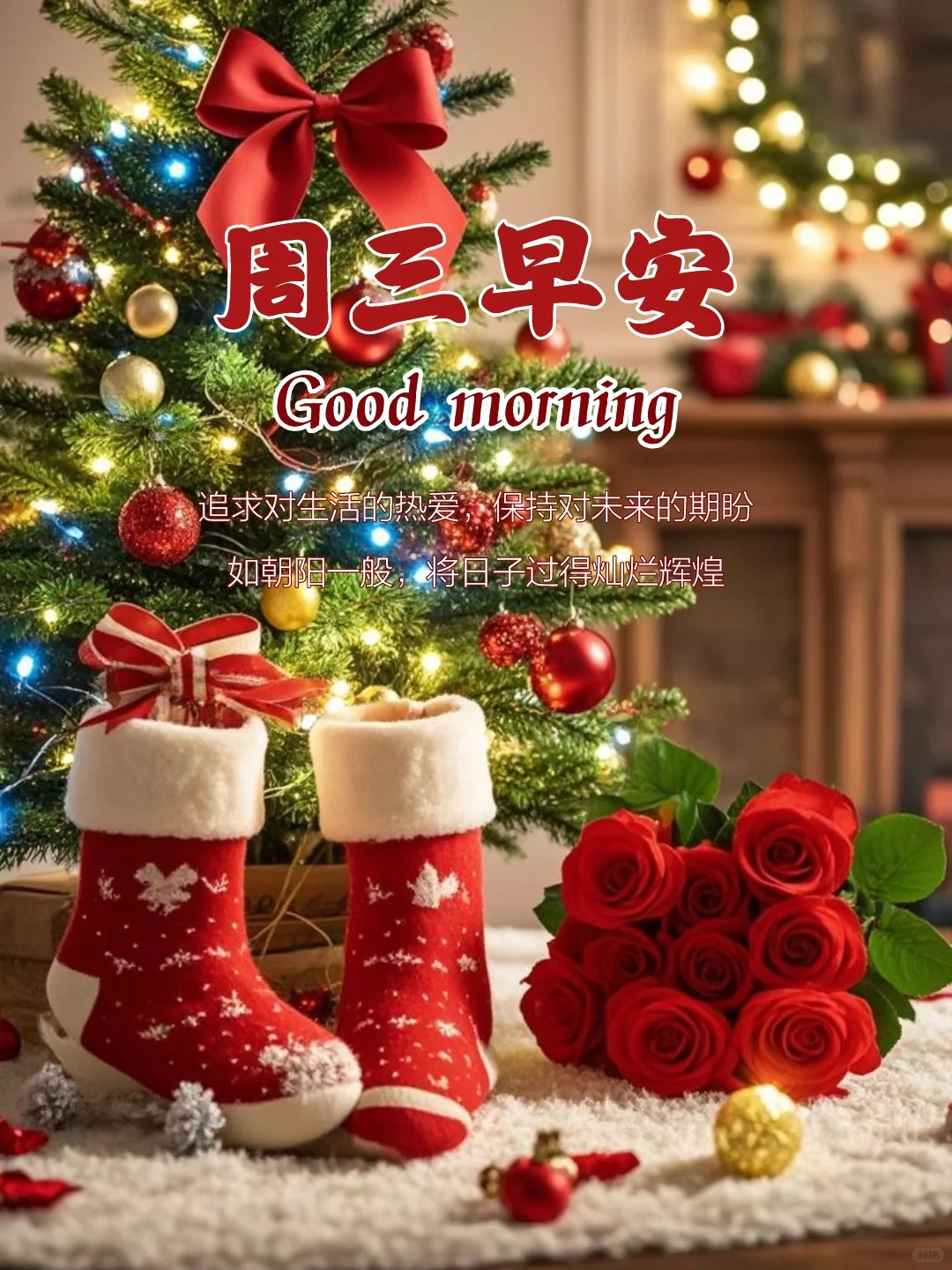 周三早安｜海报设计｜早安日签｜圣诞🎄