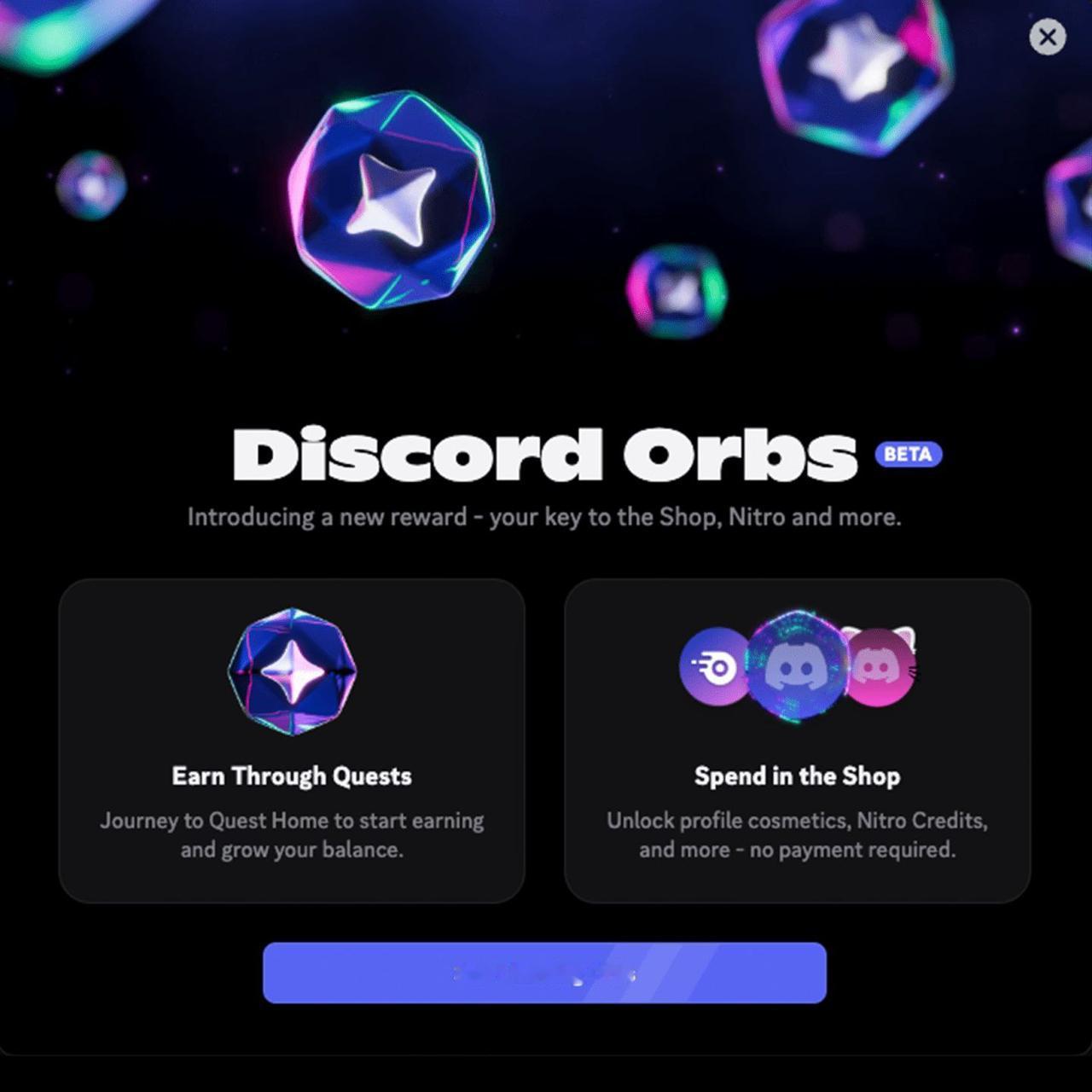 Discord推“Discord Orbs”新货币：看广告做任务可换Nitro体