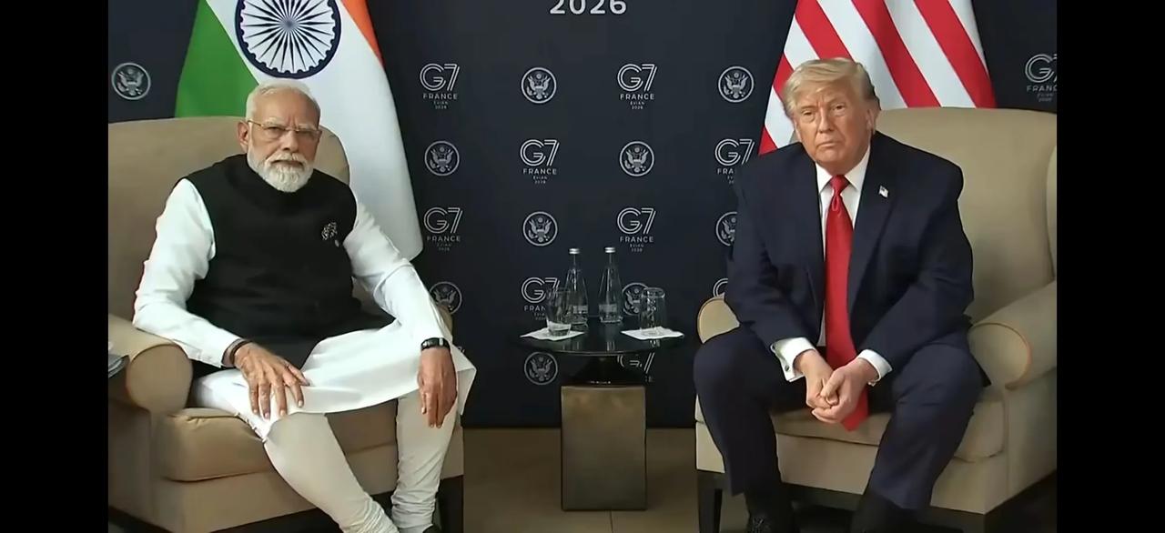 懂王在G7峰会上与印度总理莫迪会面。在回答记者提出的美印贸易协定是否快要达成的问