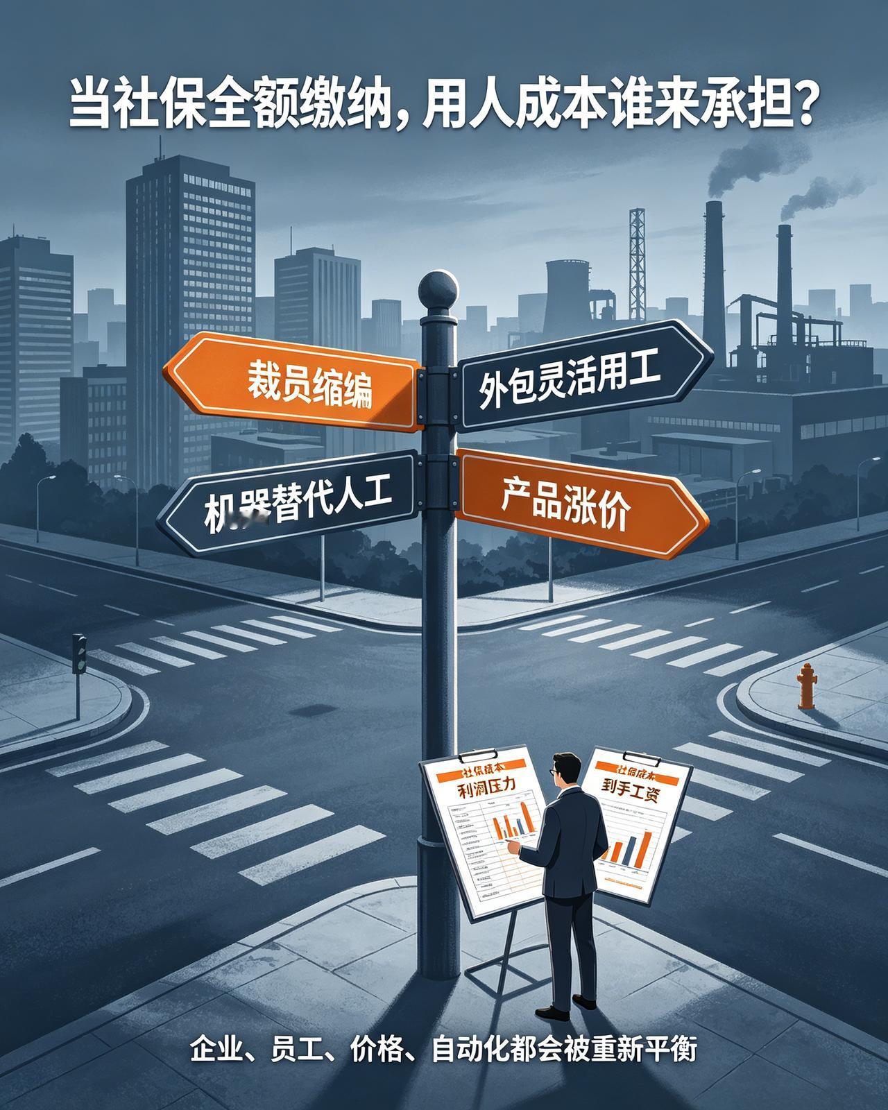 国家要求全额交社保，公司看用人成本，结局是什么？

这个问题问到了点子上，它本质