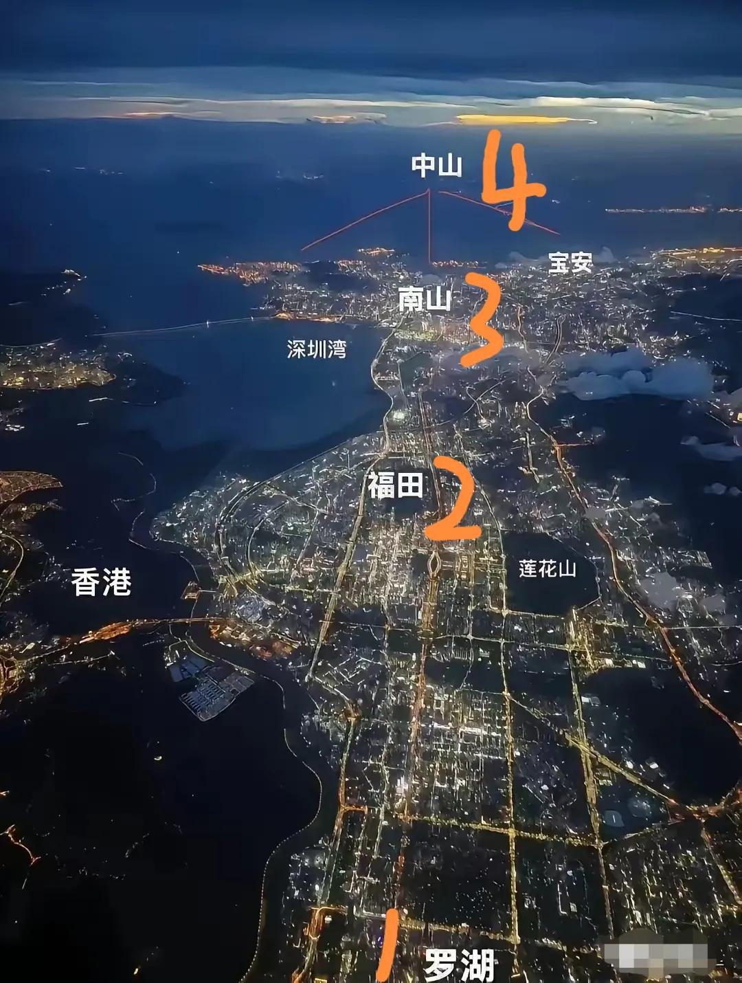 深圳中轴线罗湖-福田-南山-中山。