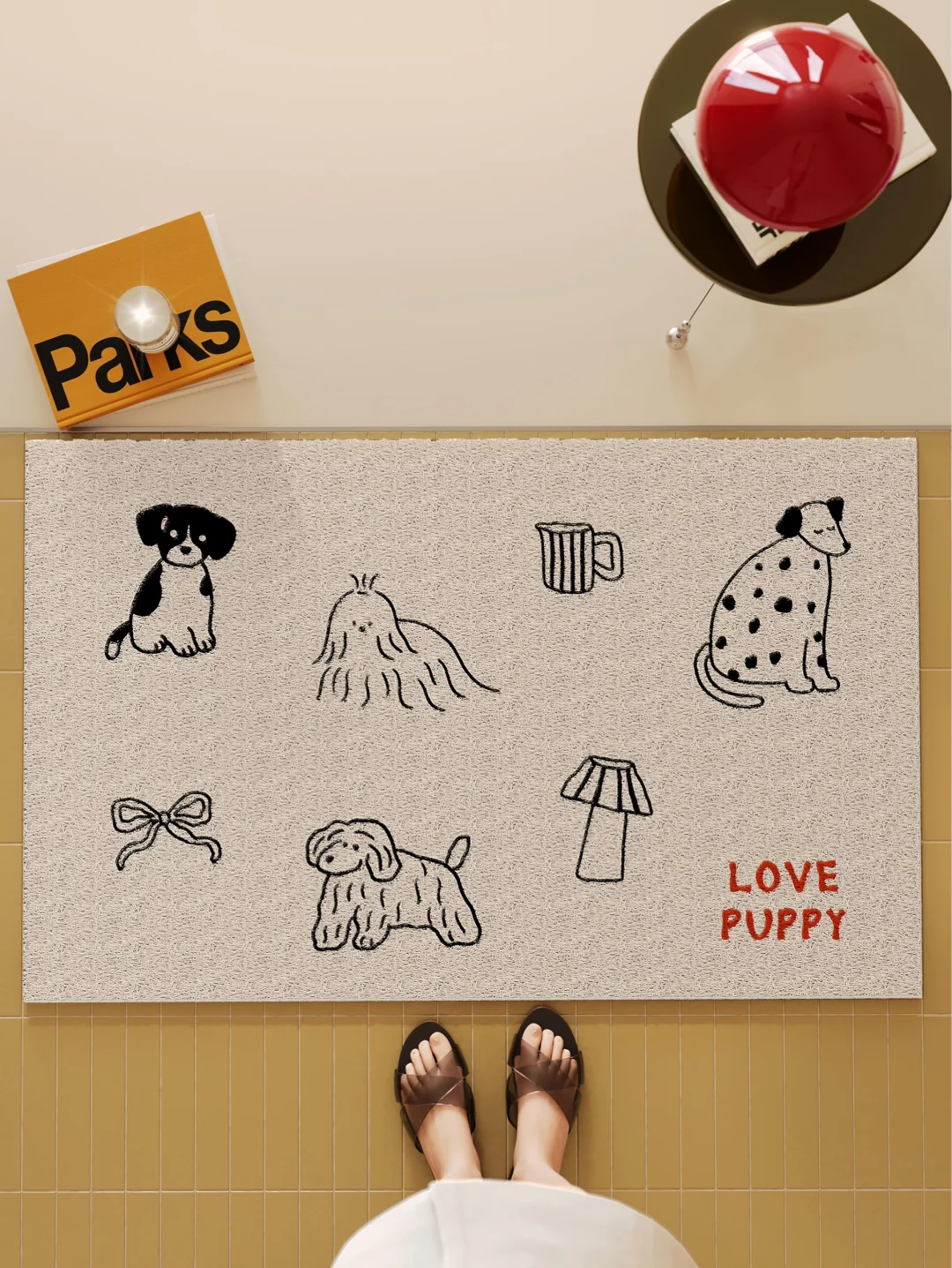 玄关颜值天花板🔝韩系ins风小狗垫太可爱了！