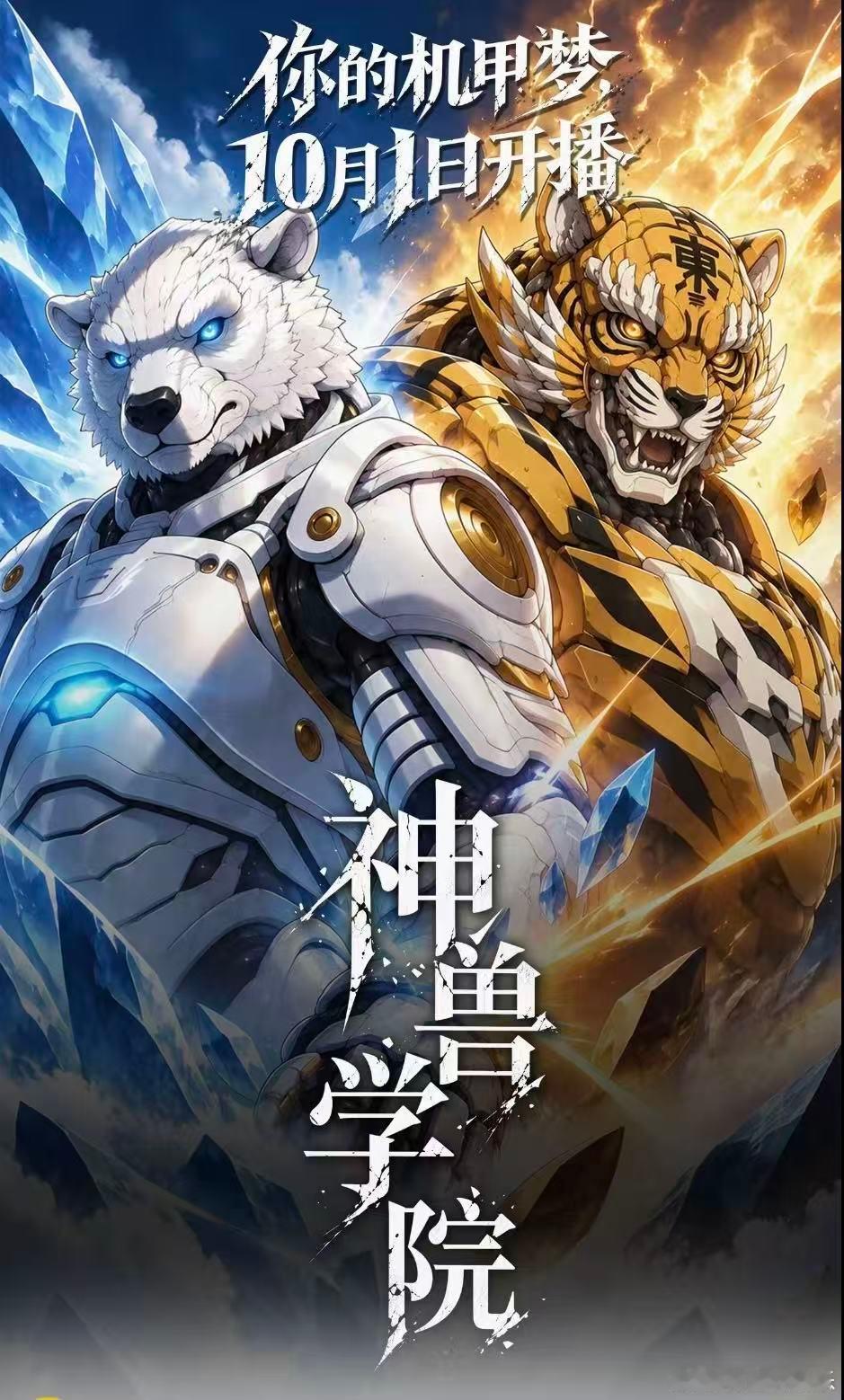 AI国漫拍出东方热血史诗咱们国漫的机甲神兽来了 神兽学院这波太惊喜！北斗星纹搭配