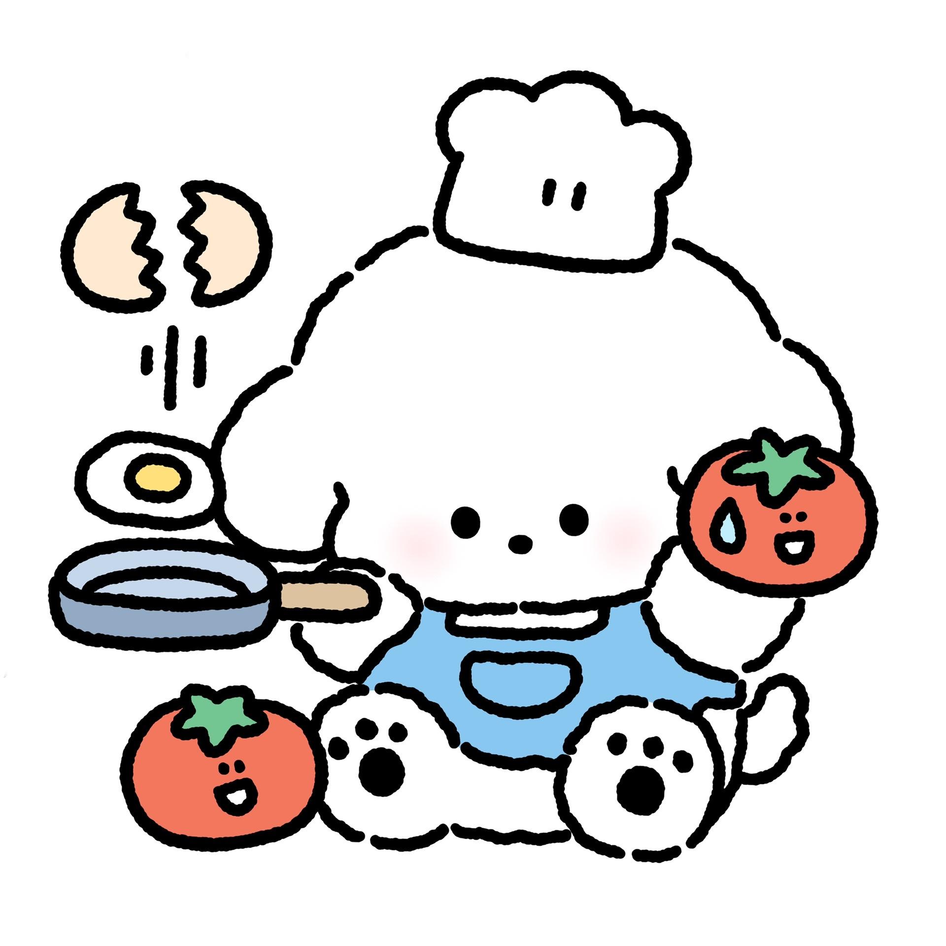 画了小狗头像૮・ᴥ - ა。