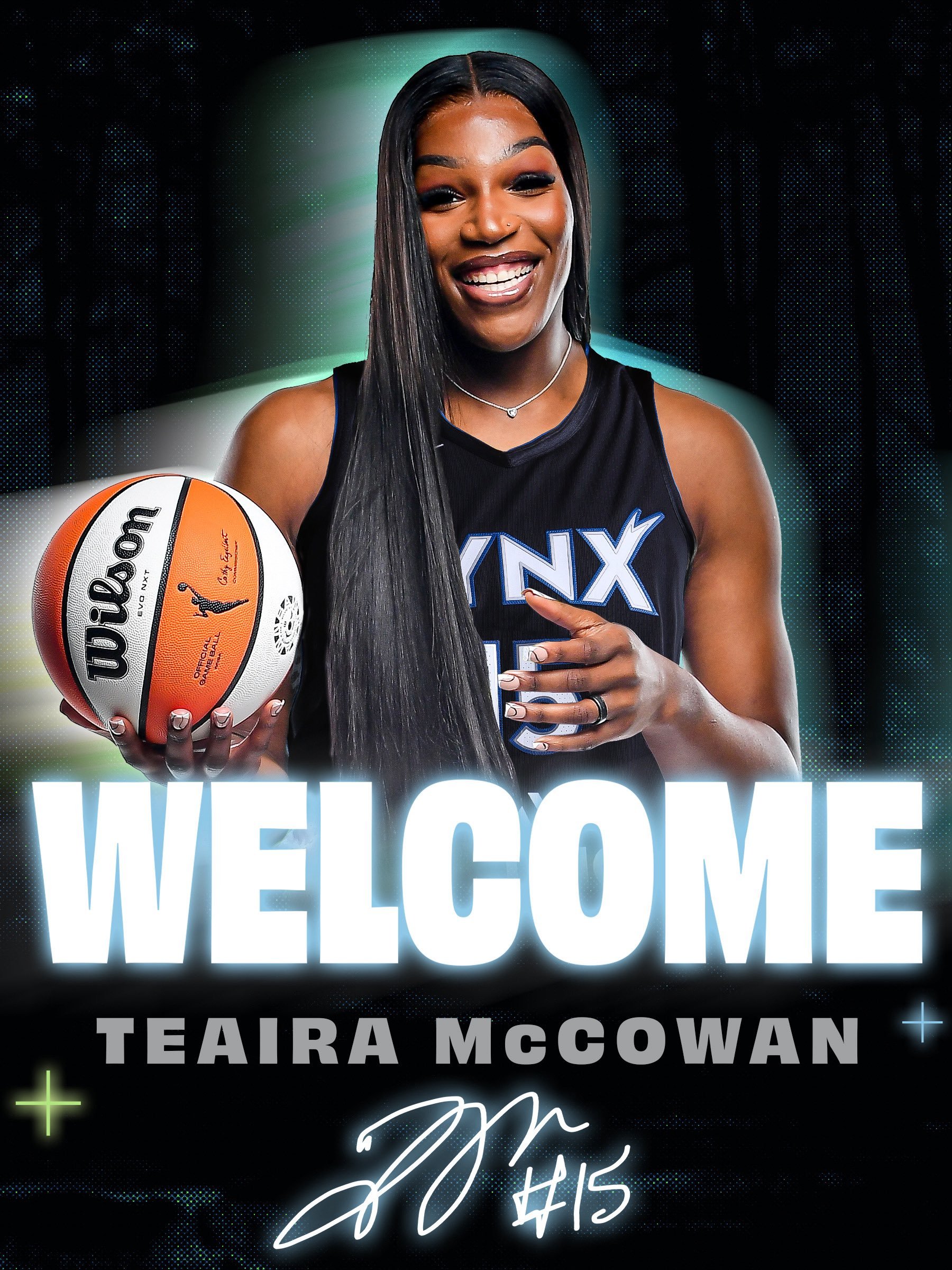 WNBA 山猫签下铁塔麦考万，给目前阵容提升了一定高度，同时可能也为了之后对上一