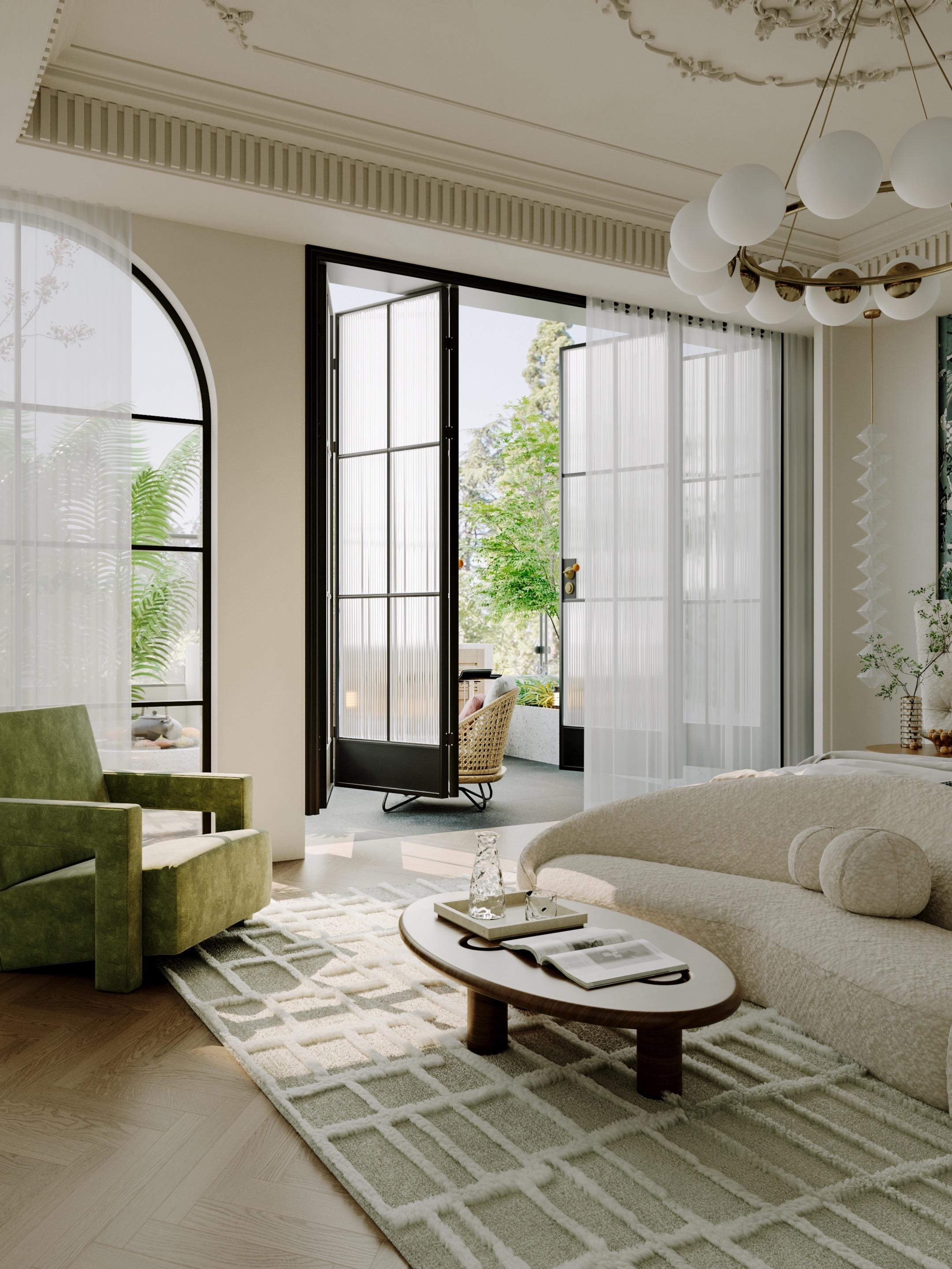 昆明人住进巴黎老电影！法式中古别墅设计。当法式石膏线遇上云南扎染，当巴...