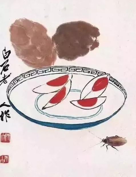 1953年，有人花2块钱向齐白石求画，不满足于几个咸鸭蛋，齐白石大笔一挥，加了令