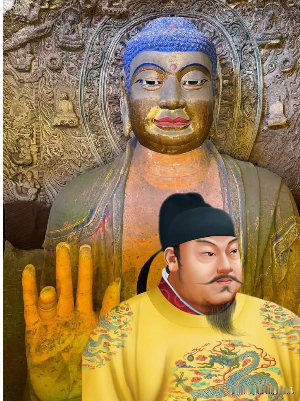 李世民到底长啥样？正史仅记其“额头宽，胡子卷而浓密”！陕西有尊大佛，据说是按照他