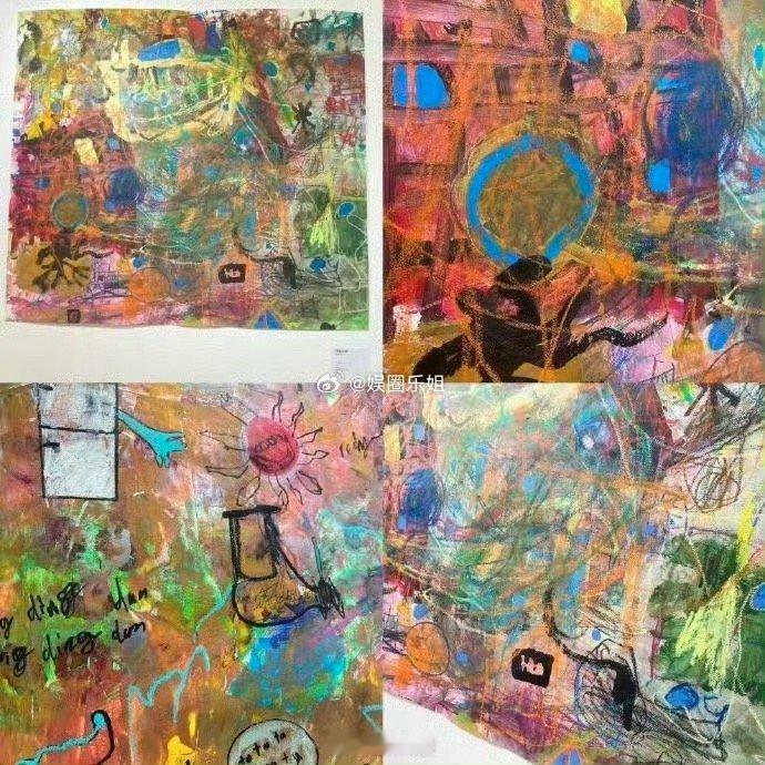 小小年纪，但是画风大气，画作以大胆色彩碰撞和强视觉张力为特色，对线条与色块的控制