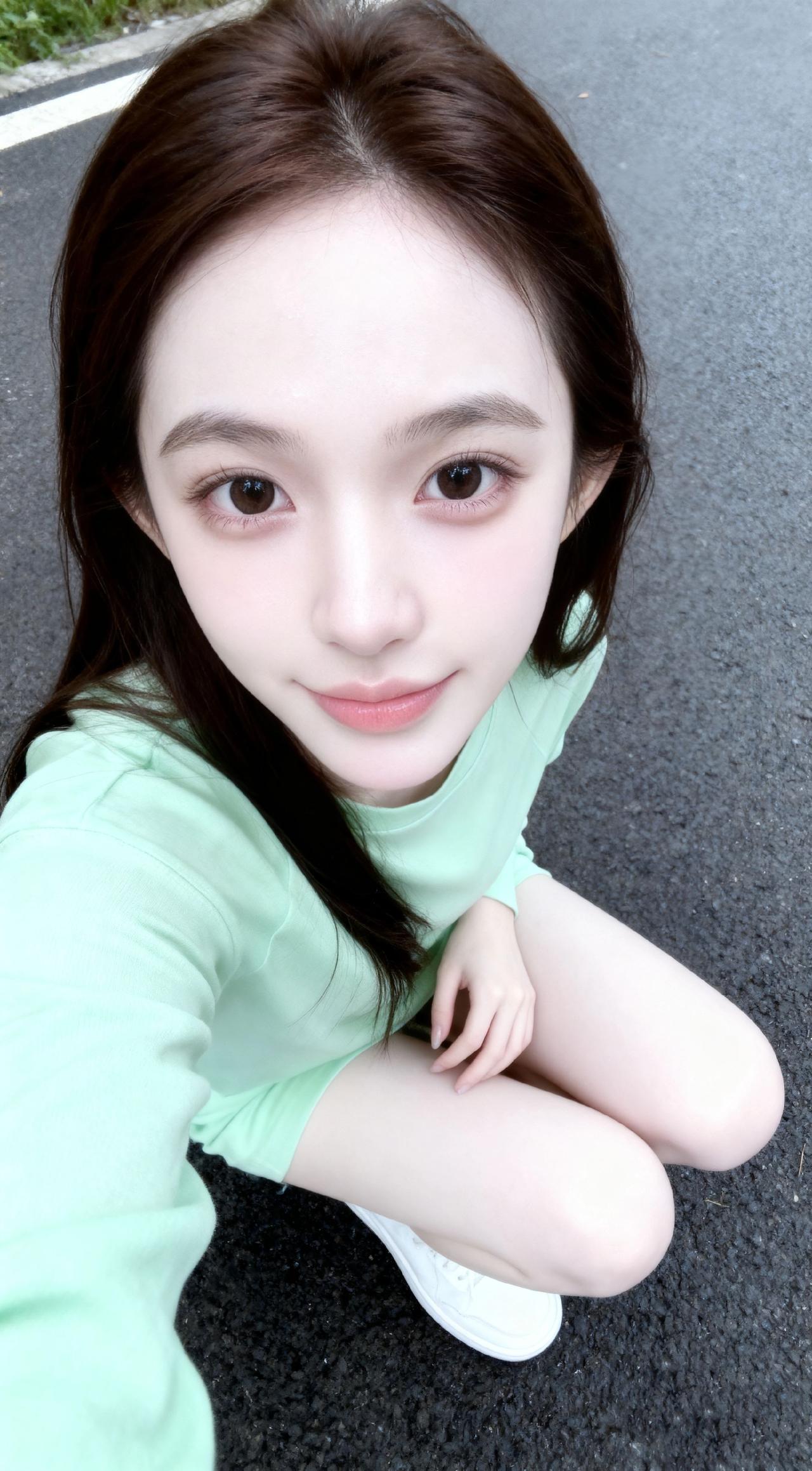 今日份软妹风ootd 夏季绿色穿搭 甜妹穿搭随意拍 奶茶ootd 绿色ootd