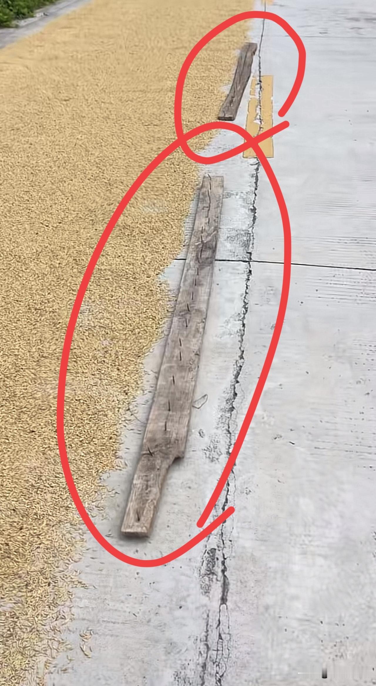 马路上的一幕，这怎么理解？你晒就晒嘛，干嘛还要投放暗器？车子和人经过万一压着 踩