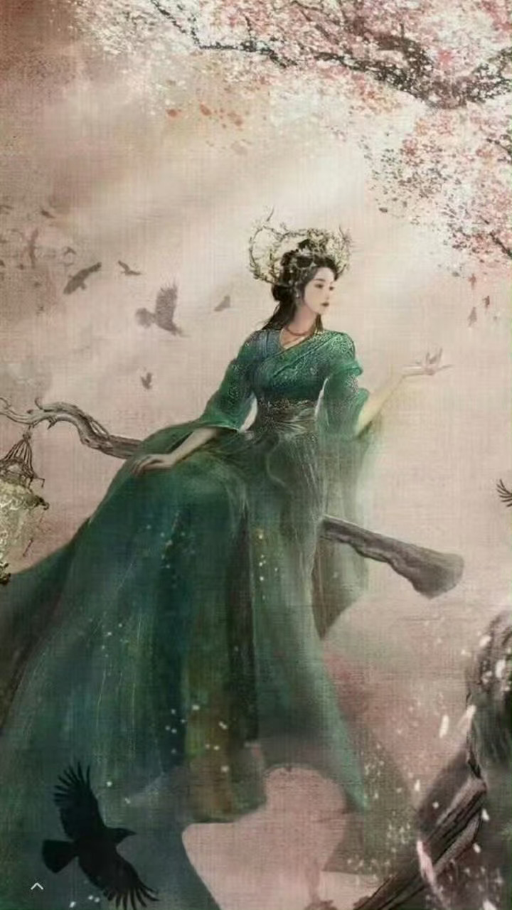 #迪丽热巴金冠绿衣造型# 迪丽热巴慕胥辞有新造型了，还是海报上的同款#迪丽热巴慕