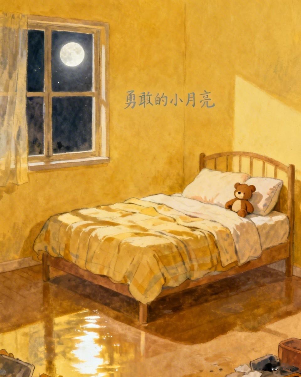 小朋友要开始独立了，
从今晚开始自己一个人睡了，
特别开心。
我帮她把床单被子枕