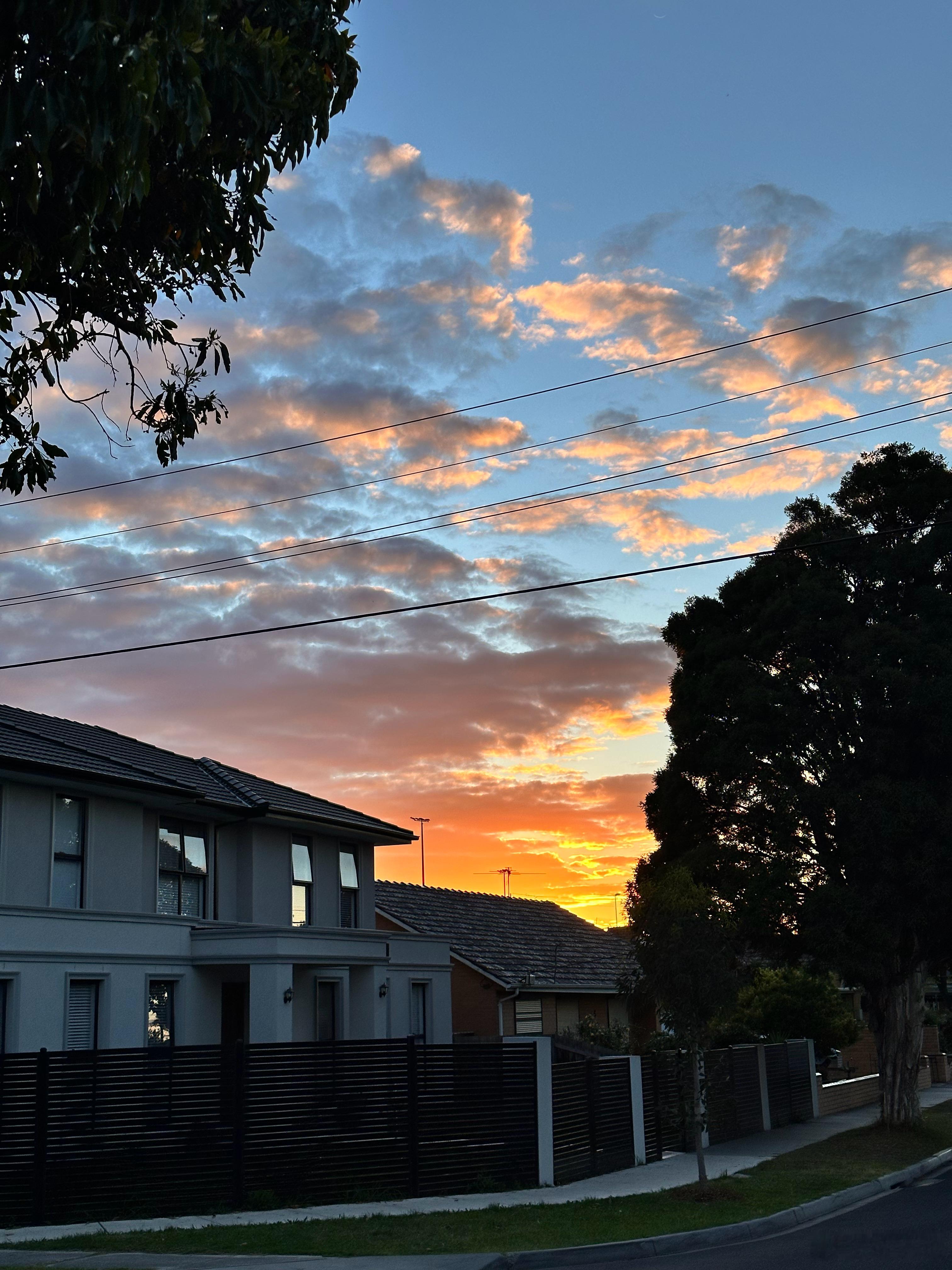 回家路上的晚霞 好美 