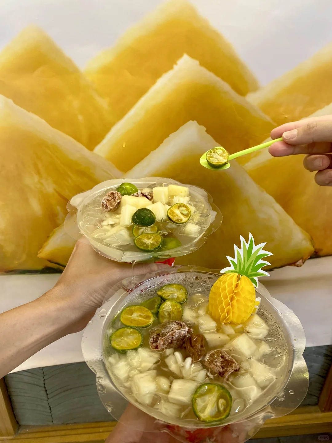 潮州街头吃到酸酸甜甜的菠萝冰🍍