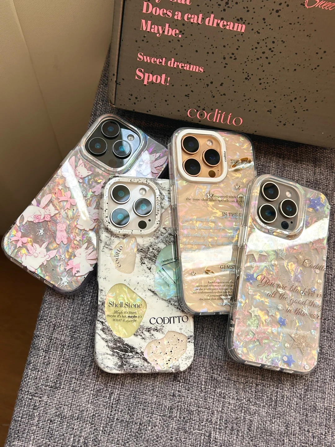 很喜欢的4款小众设计氛围感贝壳纹手机壳！！！