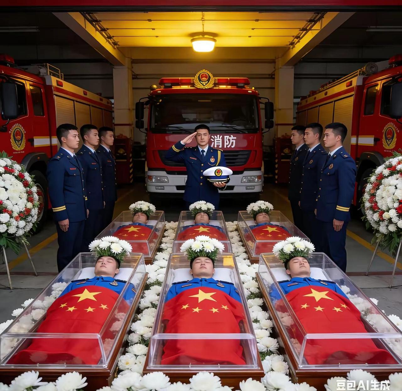 消防救援火陷蓝朋友致敬消防平安守护 英雄正能量