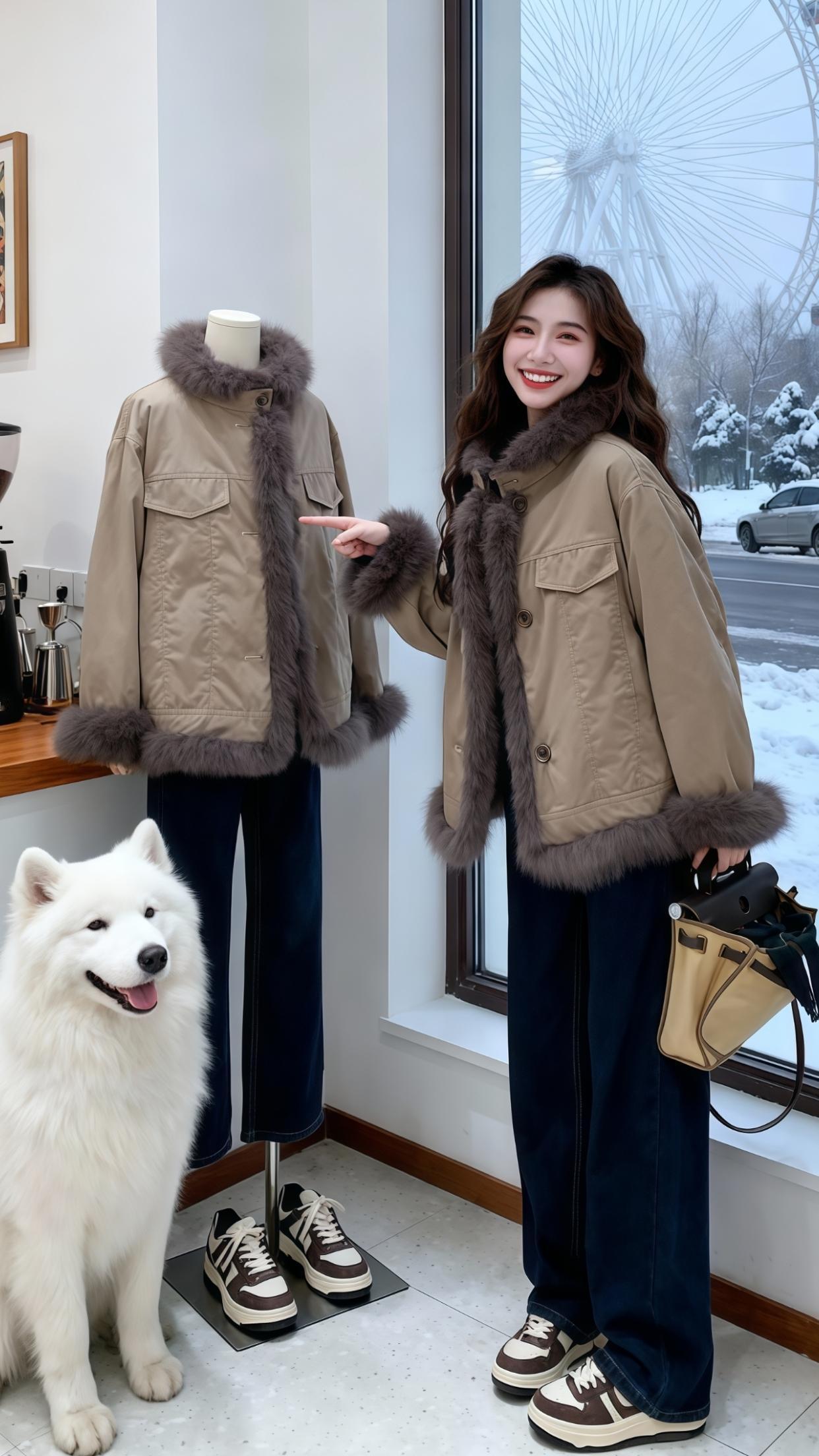 气质穿搭 名媛气质 女神气质穿搭 派克服  复古穿搭