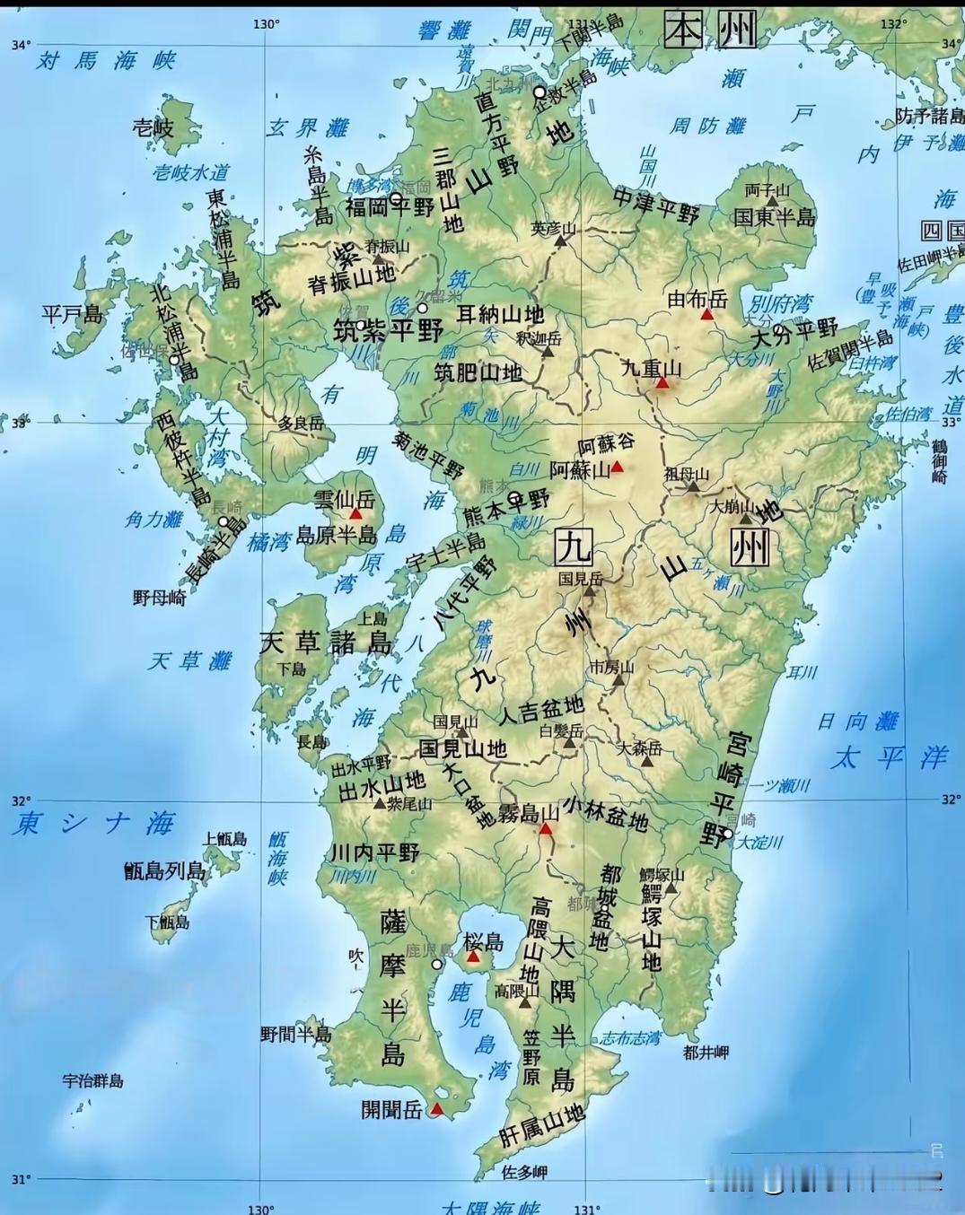 九州岛是日本离我国最近的大型岛屿。
    面积约3.66万平方公里，和台湾岛差