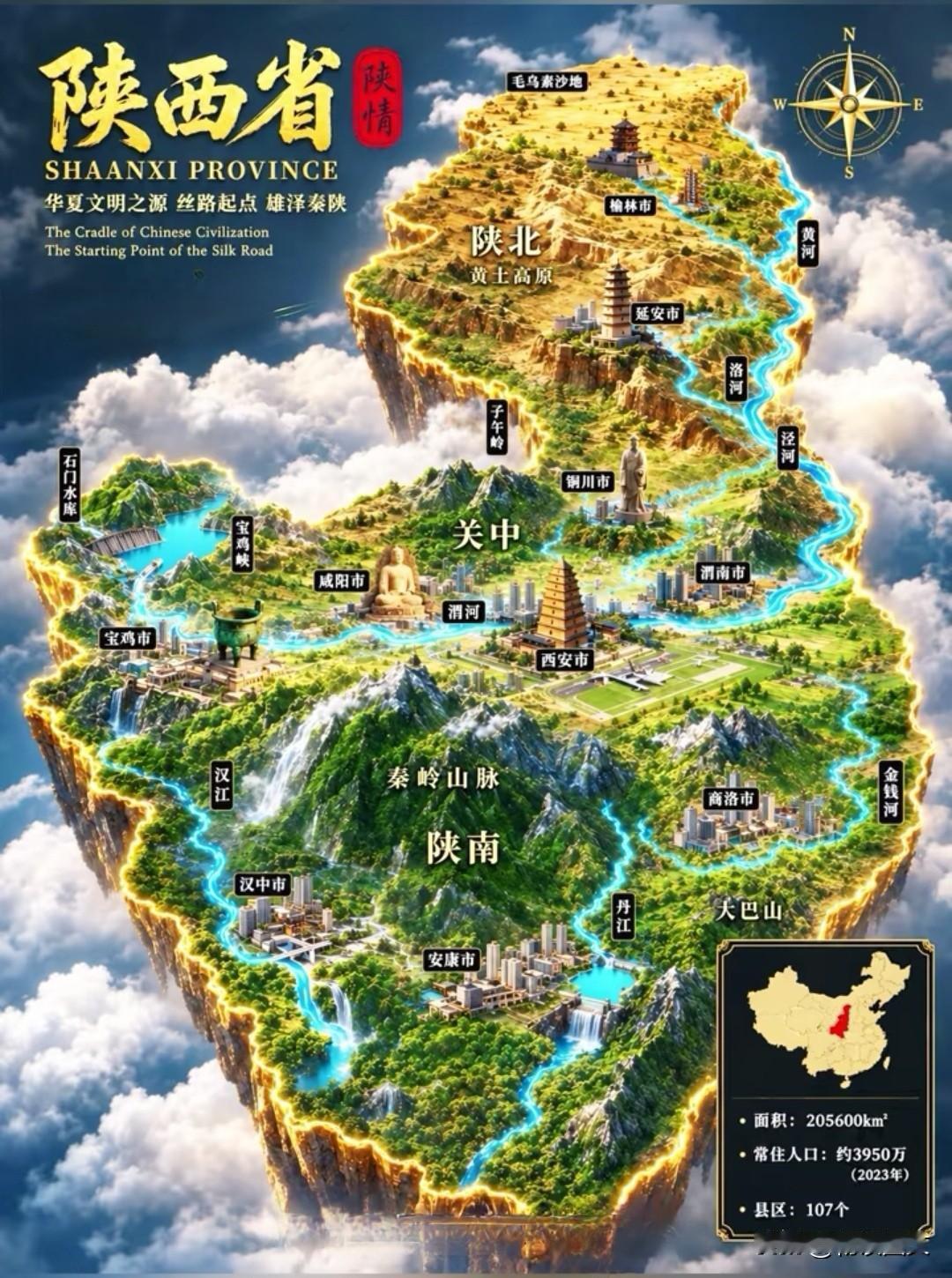 陕西那可是历史悠久的宝地。大约80万年前，“蓝田猿人”就在灞河两岸生活了，西安半