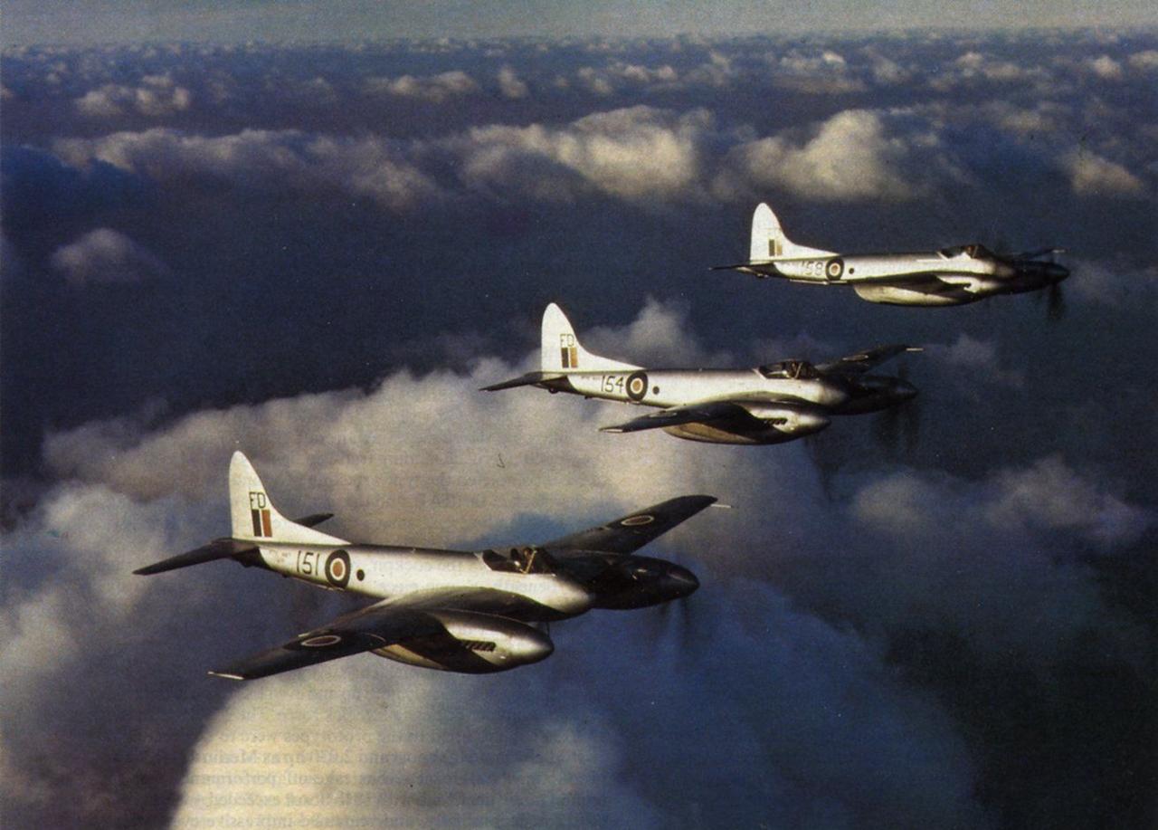 分享圖片：英國德.哈維蘭D.H.103“大黃蜂”/“海上大黃蜂”戰鬥機/艦載戰鬥