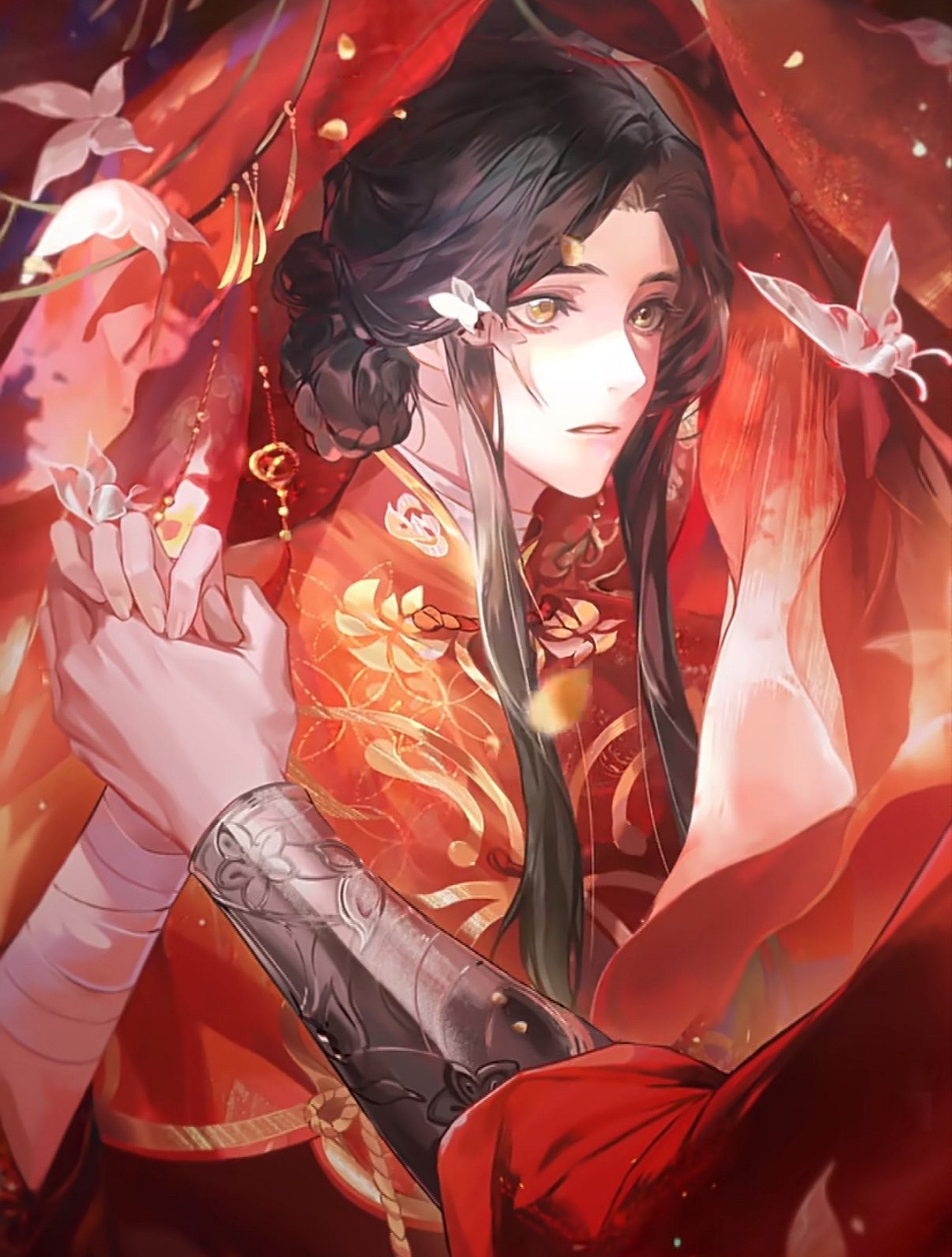 ❤️ˊˊ𐄢 🤎红妆赴约，蝶影成双。天官赐福丨谢怜✖️花城丨花怜🥀 ​​​