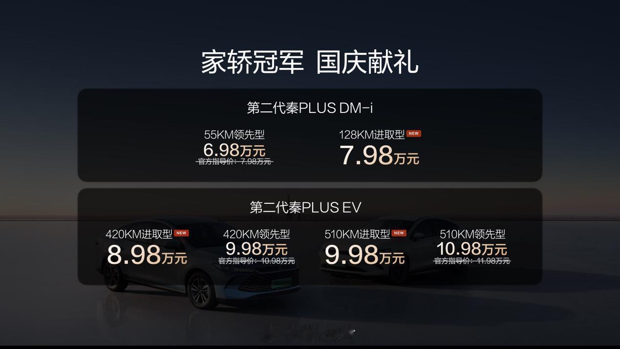 有路就有秦！第二代秦PLUS加推进取型 致敬秦家族240万用户 9月25日，比亚