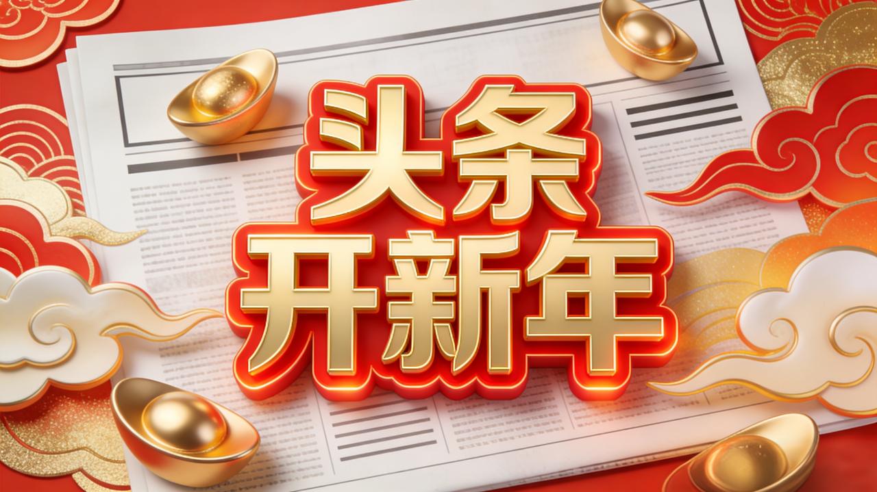 头条开新岁，
欢喜迎新年！
愿屏幕前的你，
日子滚烫，
事事顺遂，
三餐四季皆温
