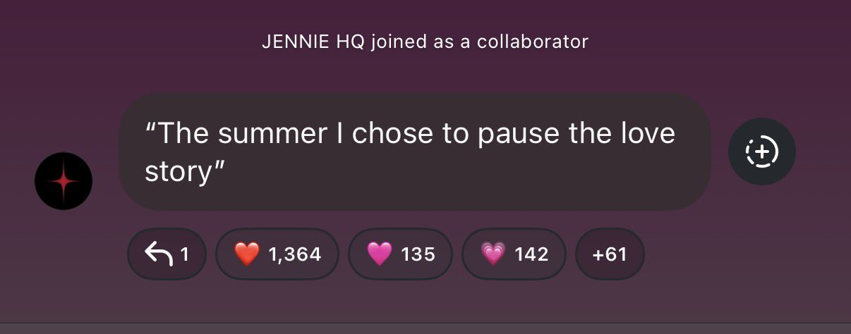 JENNIE似乎在Ins频道上预告了新歌词：“The summer I chos