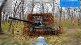 乌克兰前线，俄军第83摩托化步兵团的士兵在树林发现一只刺猬，乌军把坦克护盾做的跟