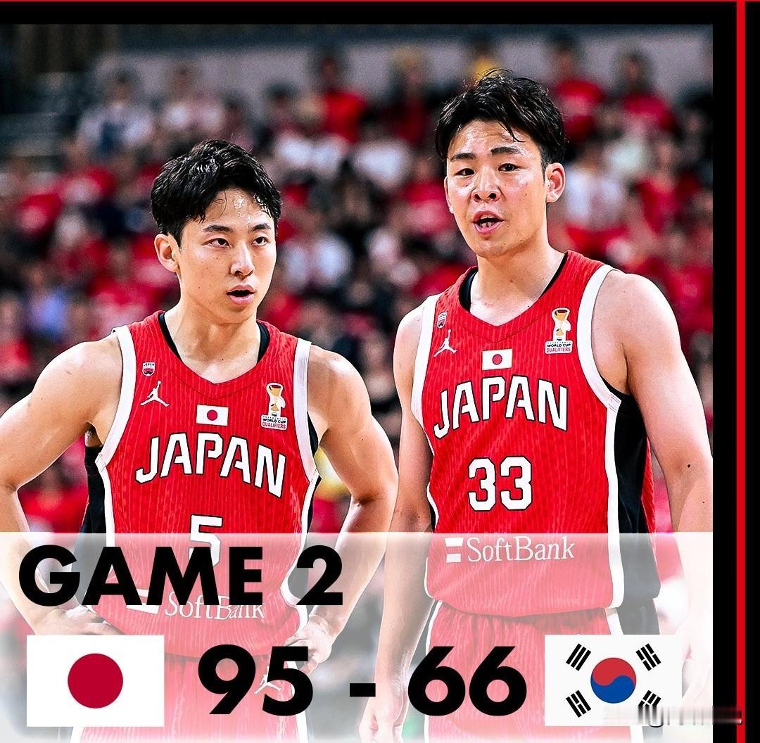 男篮热身赛，日本男篮95-66大胜韩国男篮，两天双杀对手。
河村勇辉砍下24分6