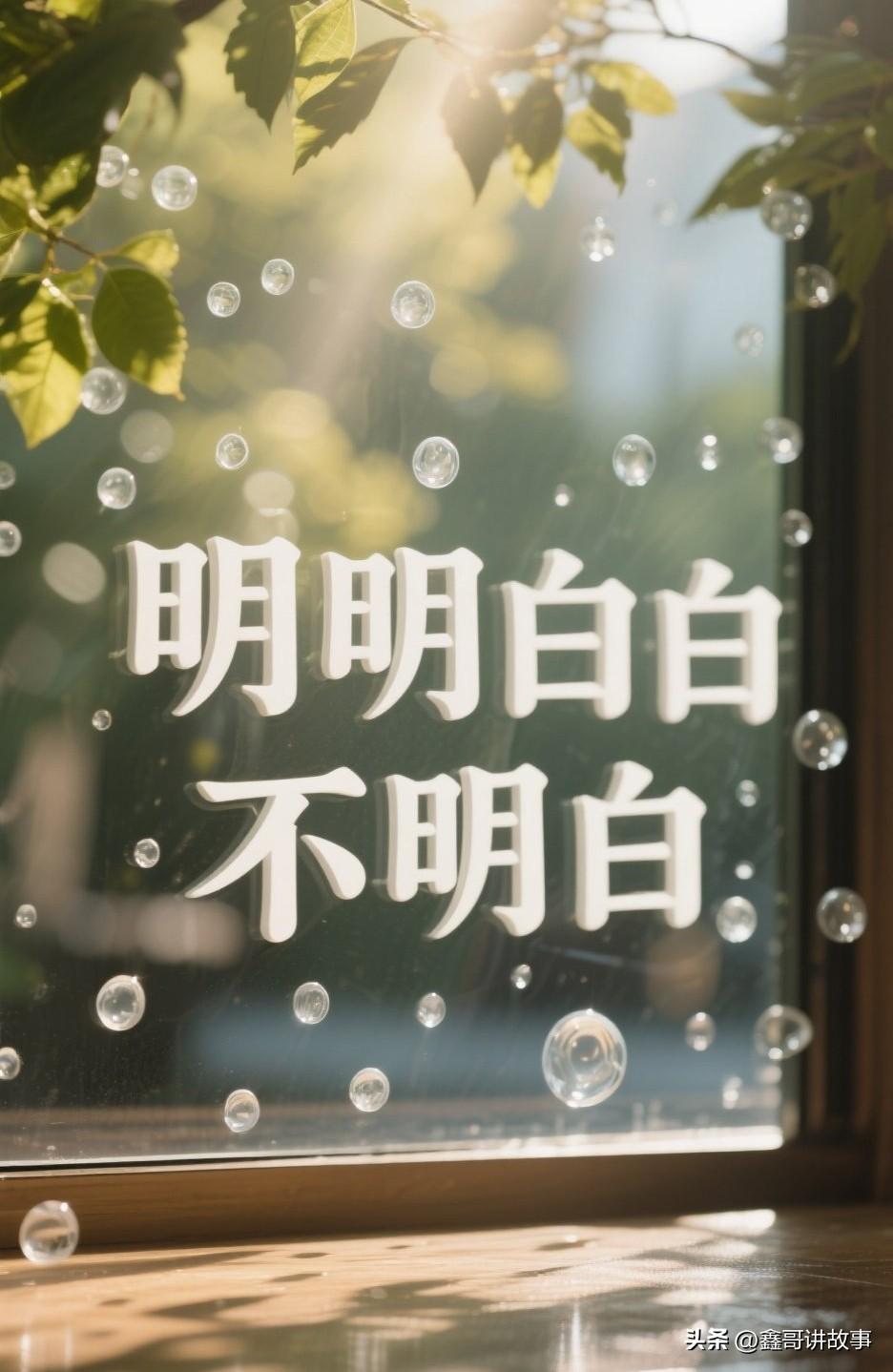 上联：清清楚楚不清楚，求下联？“明明白白不明白”