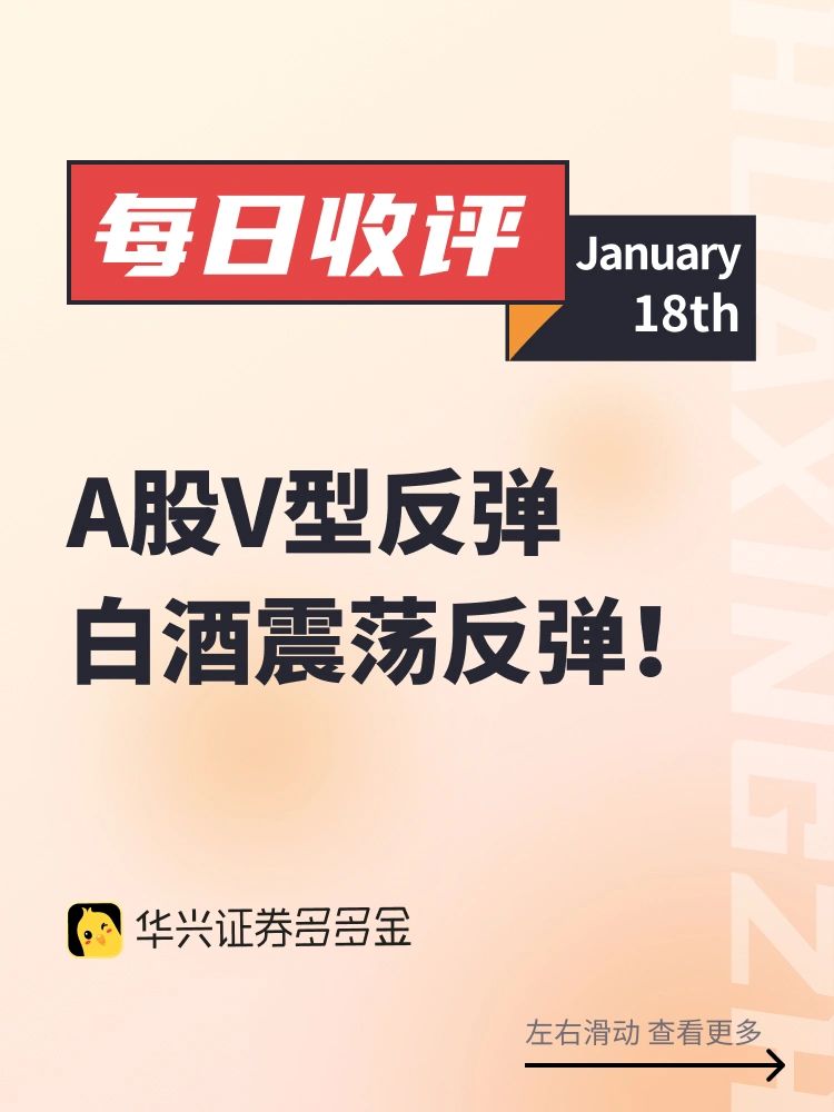 每日收评｜ A股V型反弹，白酒震荡反弹！