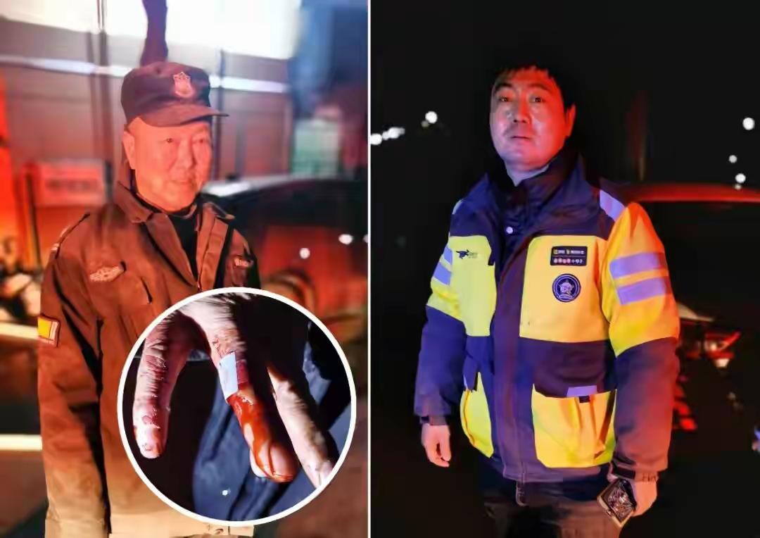 外卖小哥和保安大叔火灾中救
整栋楼
1月23日凌晨，无锡市锡山区某小区突发火情，