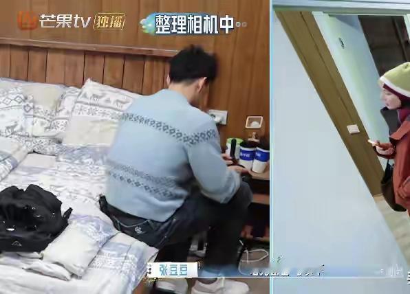 张豆豆虽然催促孙杨，可是感觉什么也不帮孙杨准备，孙杨需要整理相机，张豆豆也是站着