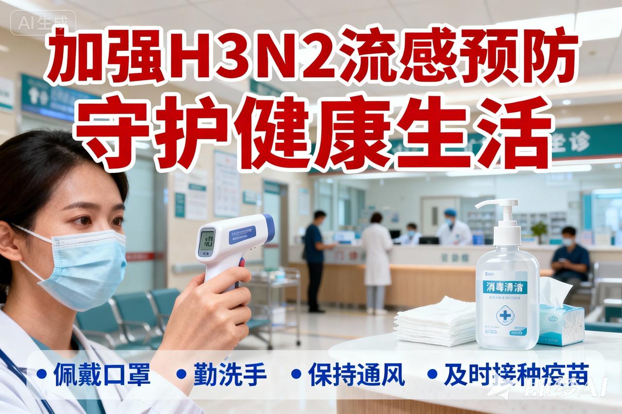 流感已来了，加强预防。
中国疾控中心最新监测数据表明，甲型H3N2流感病毒已成为