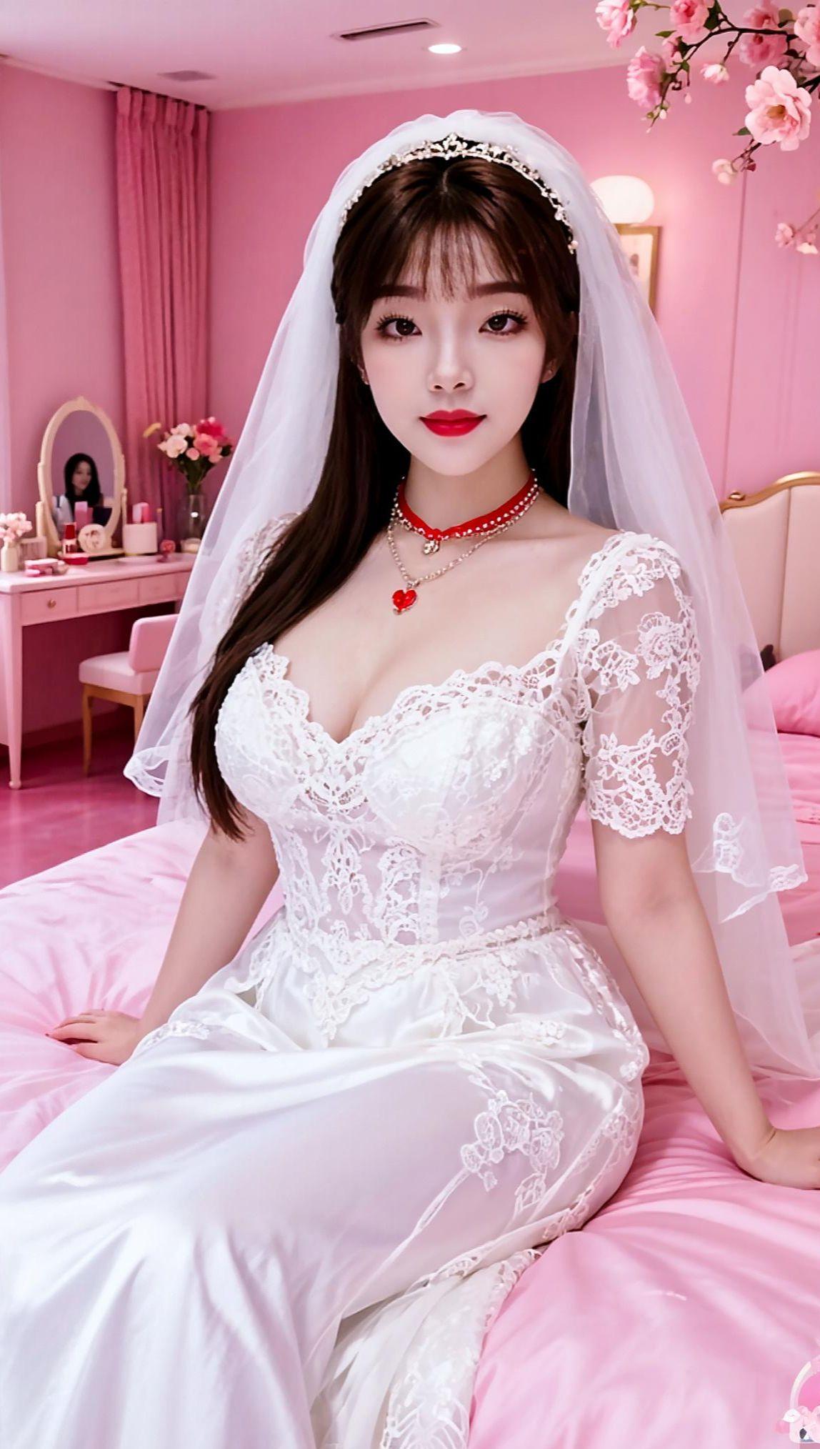 AI甜美婚纱写真 抖音ai创作