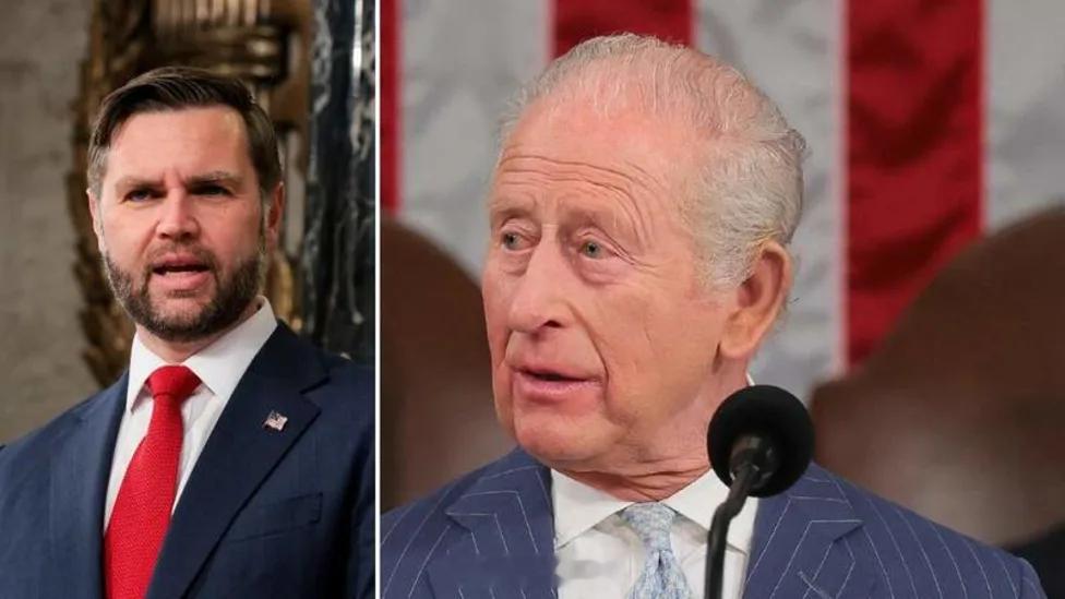 JD Vance在King Charles III对美国国会发表讲话时，出现拒绝